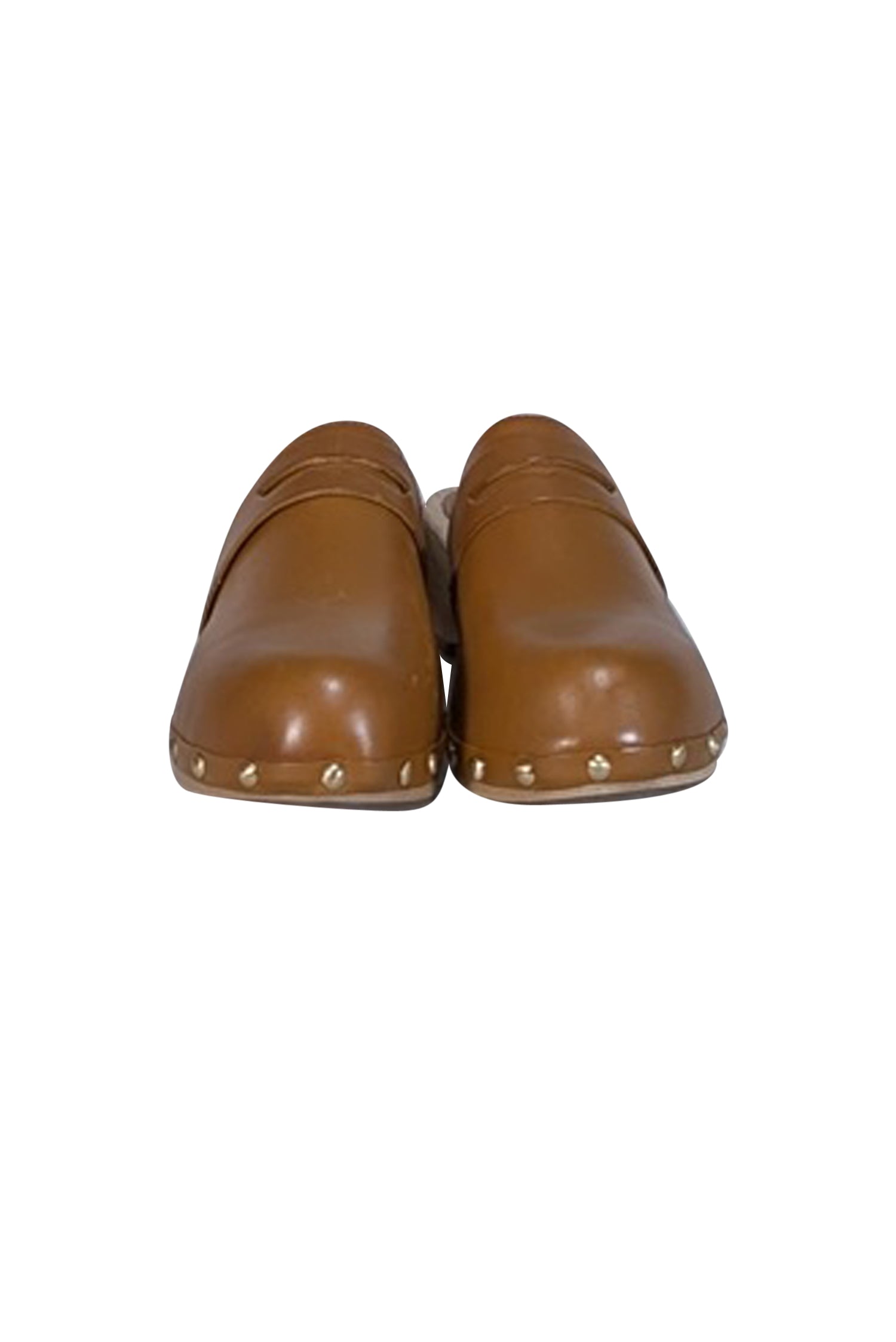 Porte & Paire Tan Leather Low Heel Clogs - Size 7.5 - The Ultimate Weekend Essential