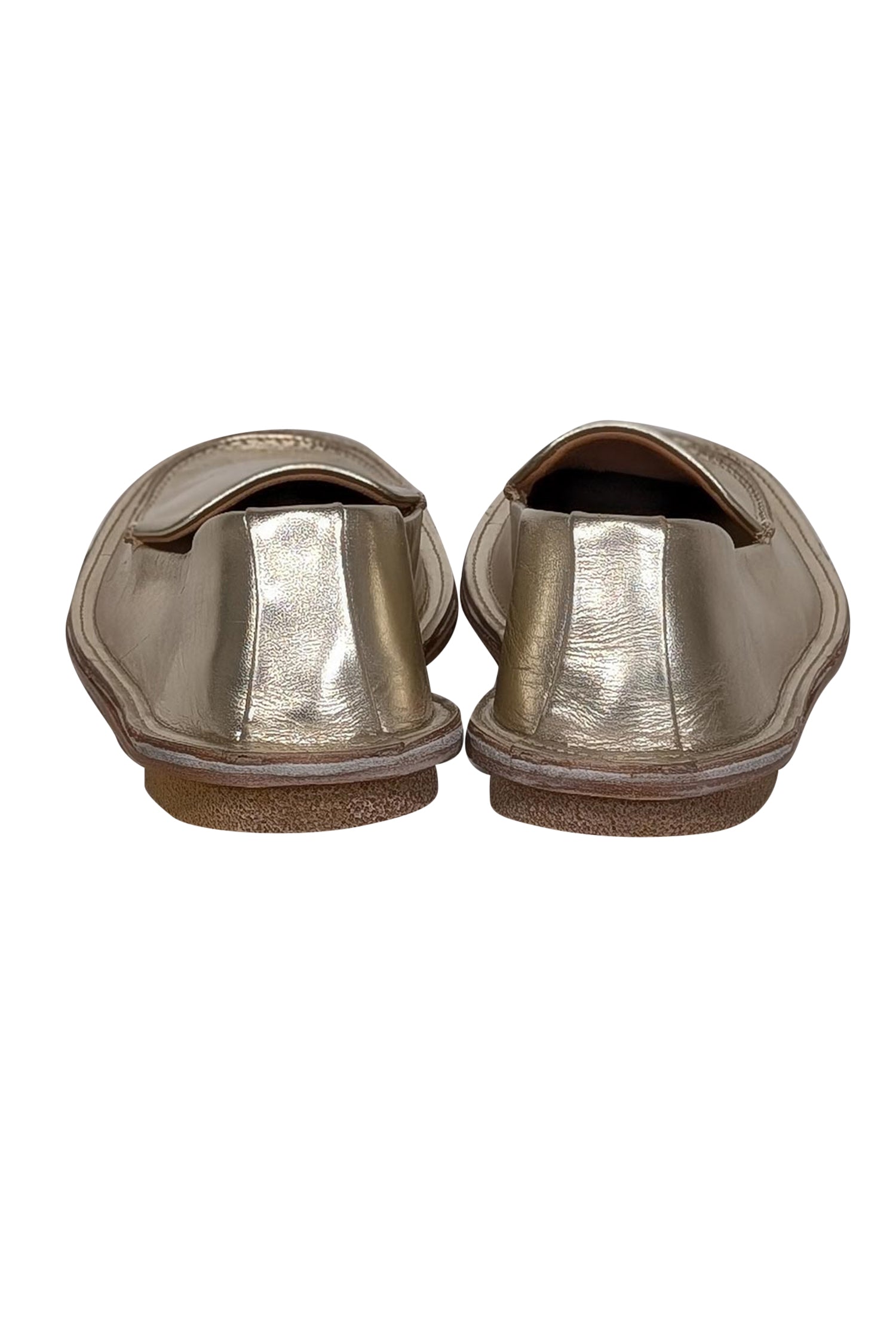 Moma Gold Metallic Flats - Size 7: The Epitome of Weekend Glam!
