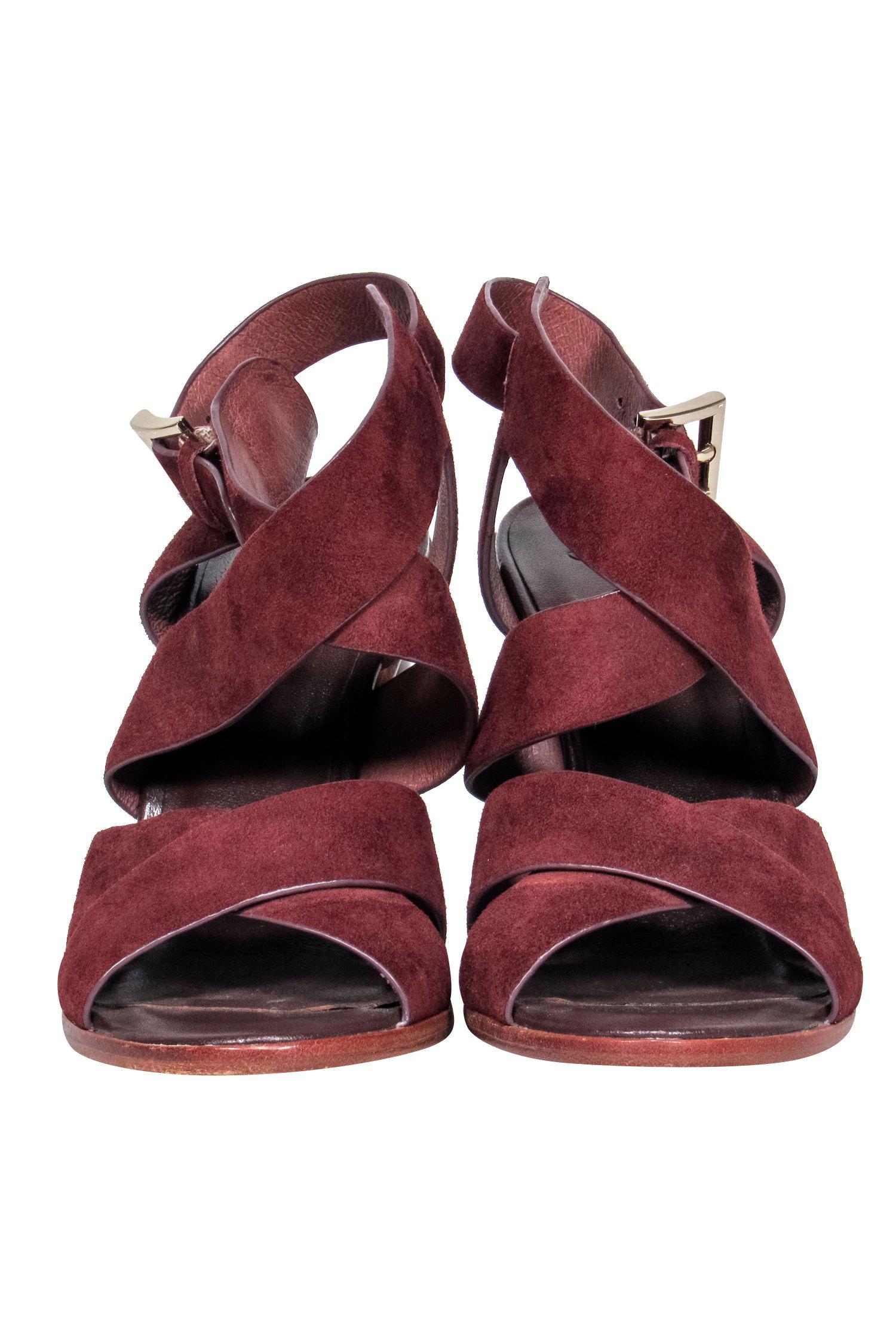 Joie Dark Brown Suede Strappy Block Heels - Size 7 - Must-Have Fashion!