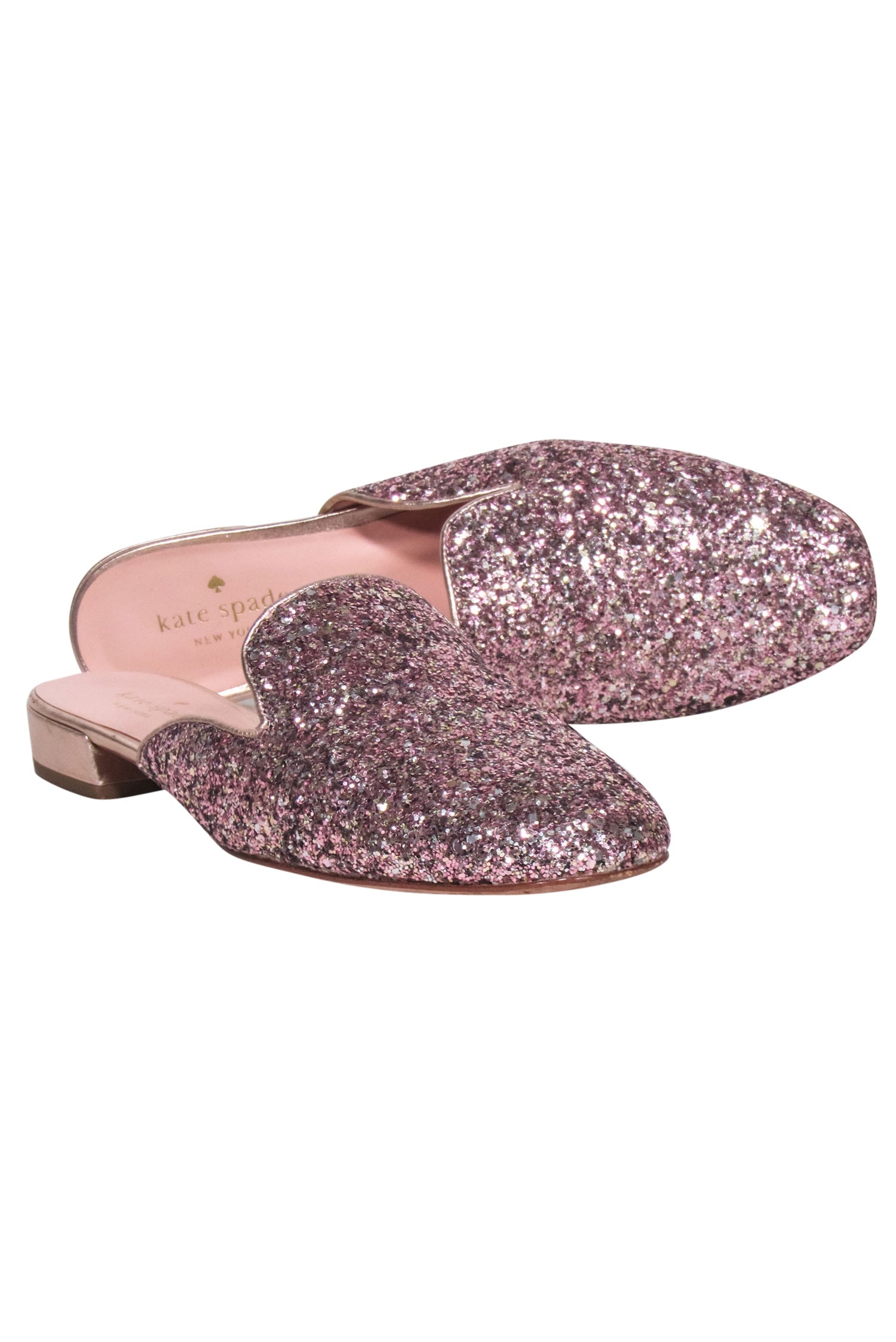 Kate Spade Pink Glittery Mule Flats - Size 8: A Sparkling Fashion Must-Have