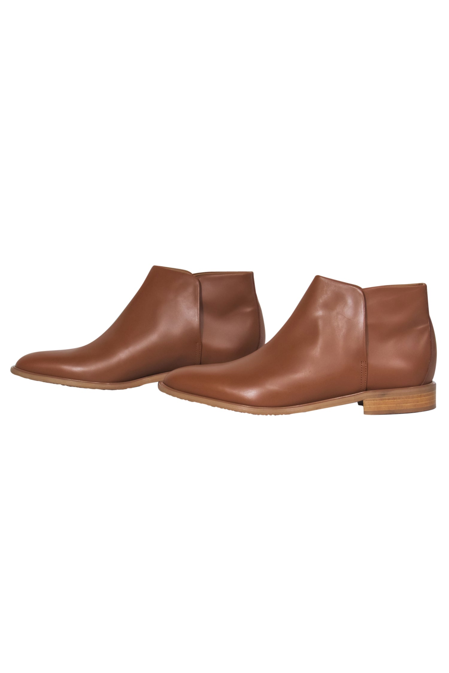 Everlane Light Brown Leather Block Heel Ankle Booties - Size 10: Fall Fashion Must-Have!