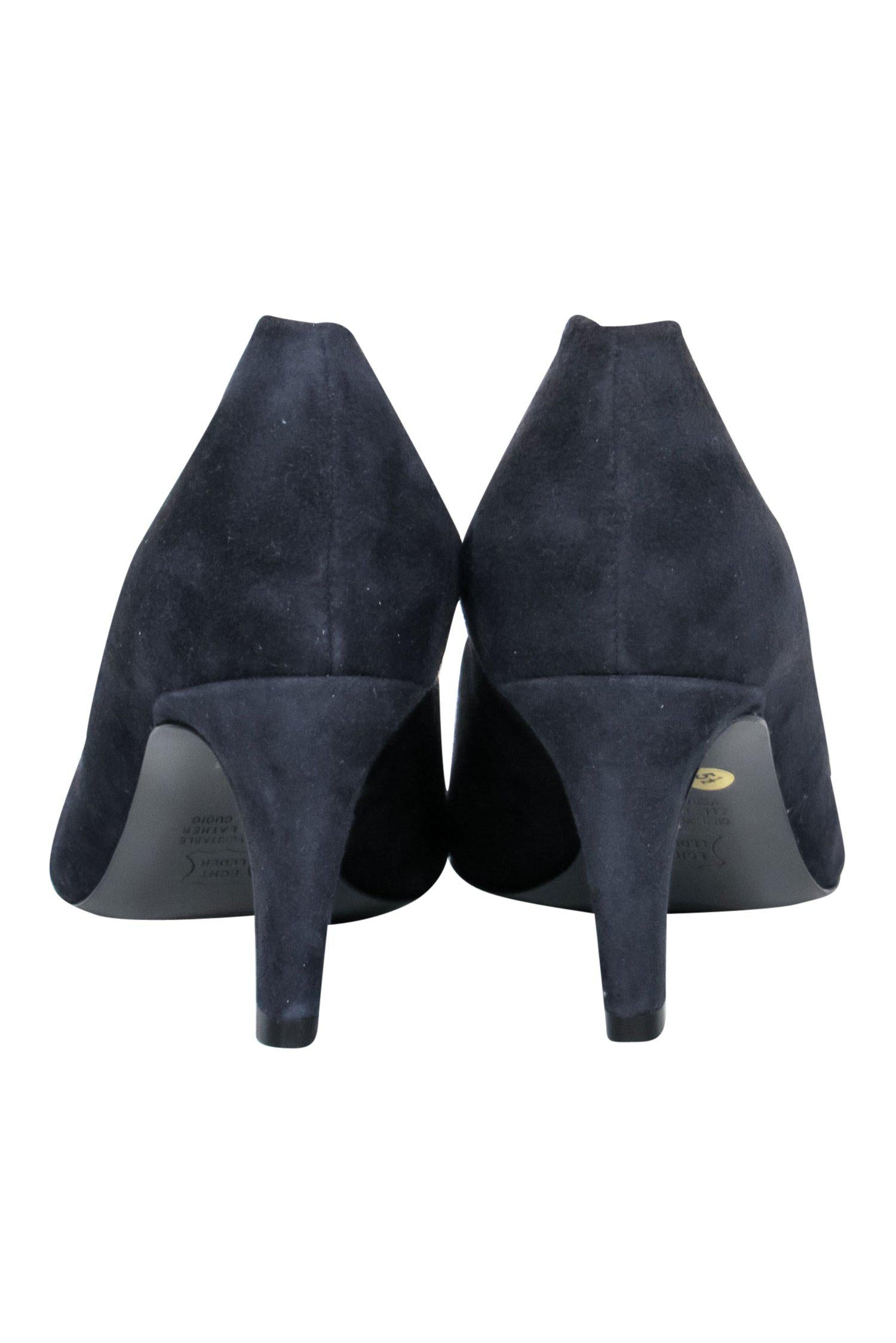 Kennel & Schmenger - Stunning Midnight Blue Suede Pointed Toe Heels in Size 5.5