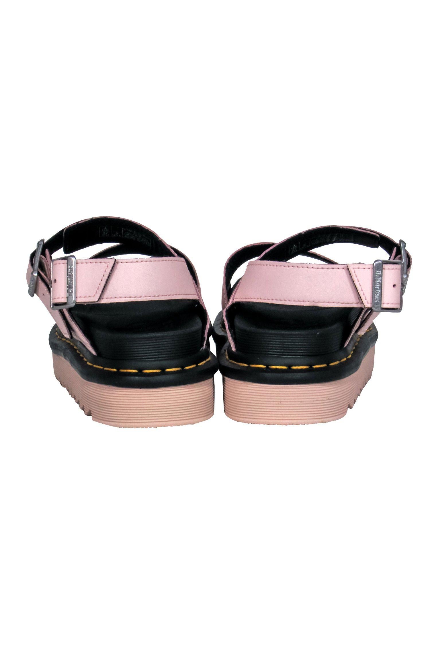 Dr. Martens Light Pink Leather Platform Sandals - Size 6: A Fashion Must-Have!