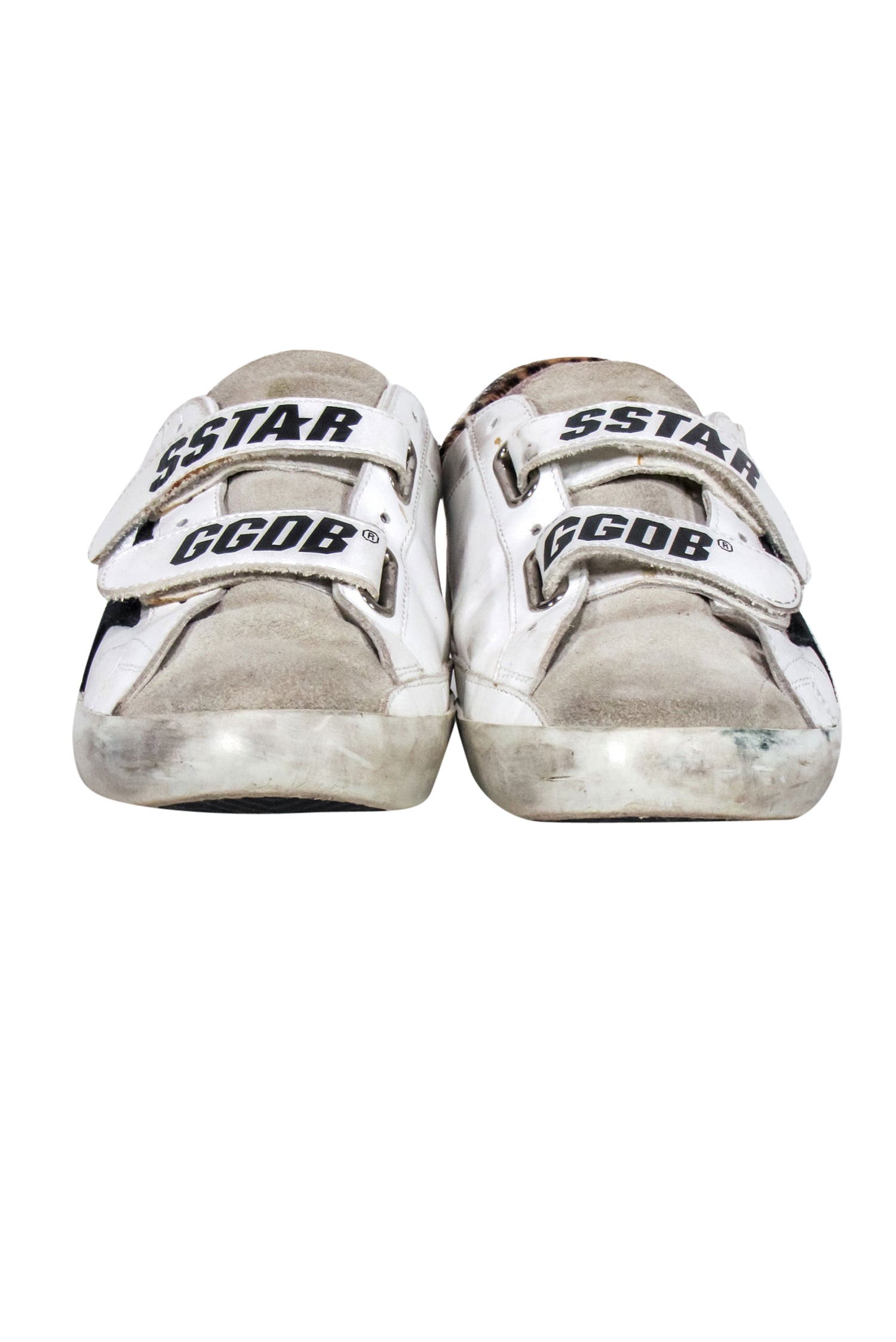Golden Goose Ivory Leopard Back Old - School Sneakers, Size 8