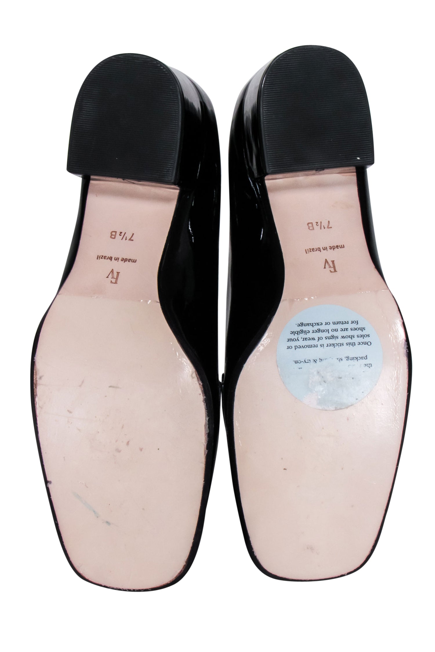 Frances Valentine Black Patent Leather Heeled Loafers - Size 7.5: Elevate Your Style!