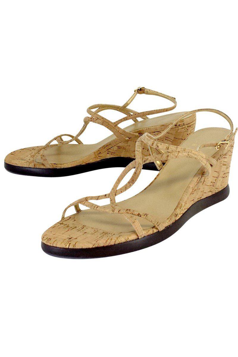 Stuart Weitzman's Alluring Size 10 Cork Sandal Wedges