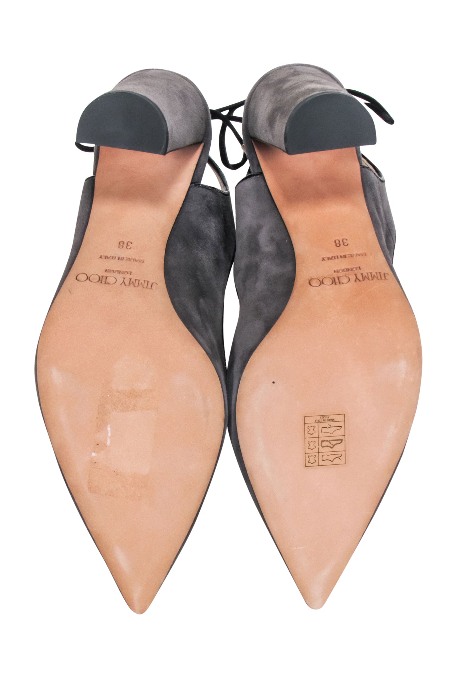Jimmy Choo Grey Suede Strappy Tie Pumps - Size 8 - Elevate Your Style!