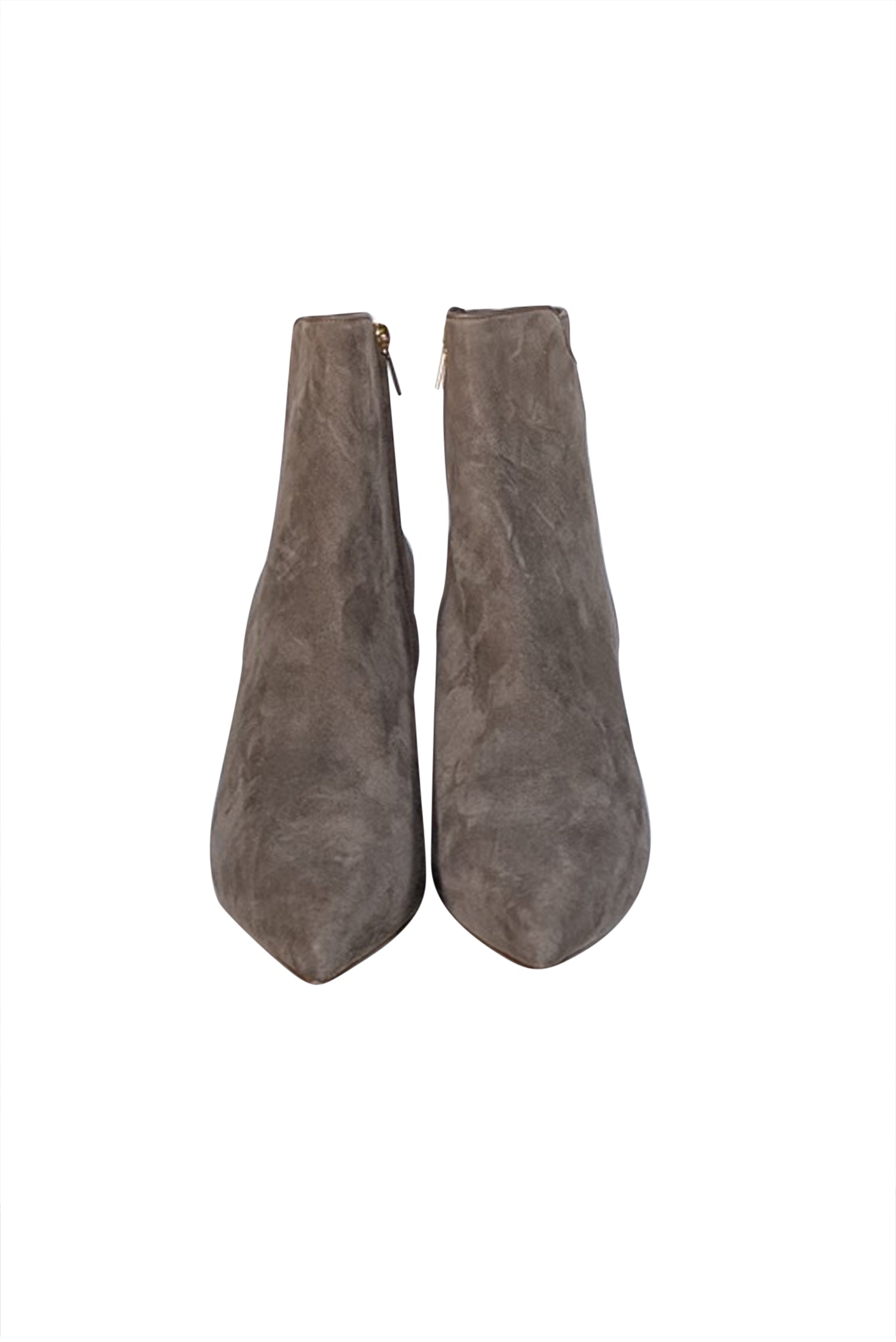 Sarah Flint Taupe Suede Pointed Toe Heel Boots - Size 11: A Must-Have for Style Lovers!