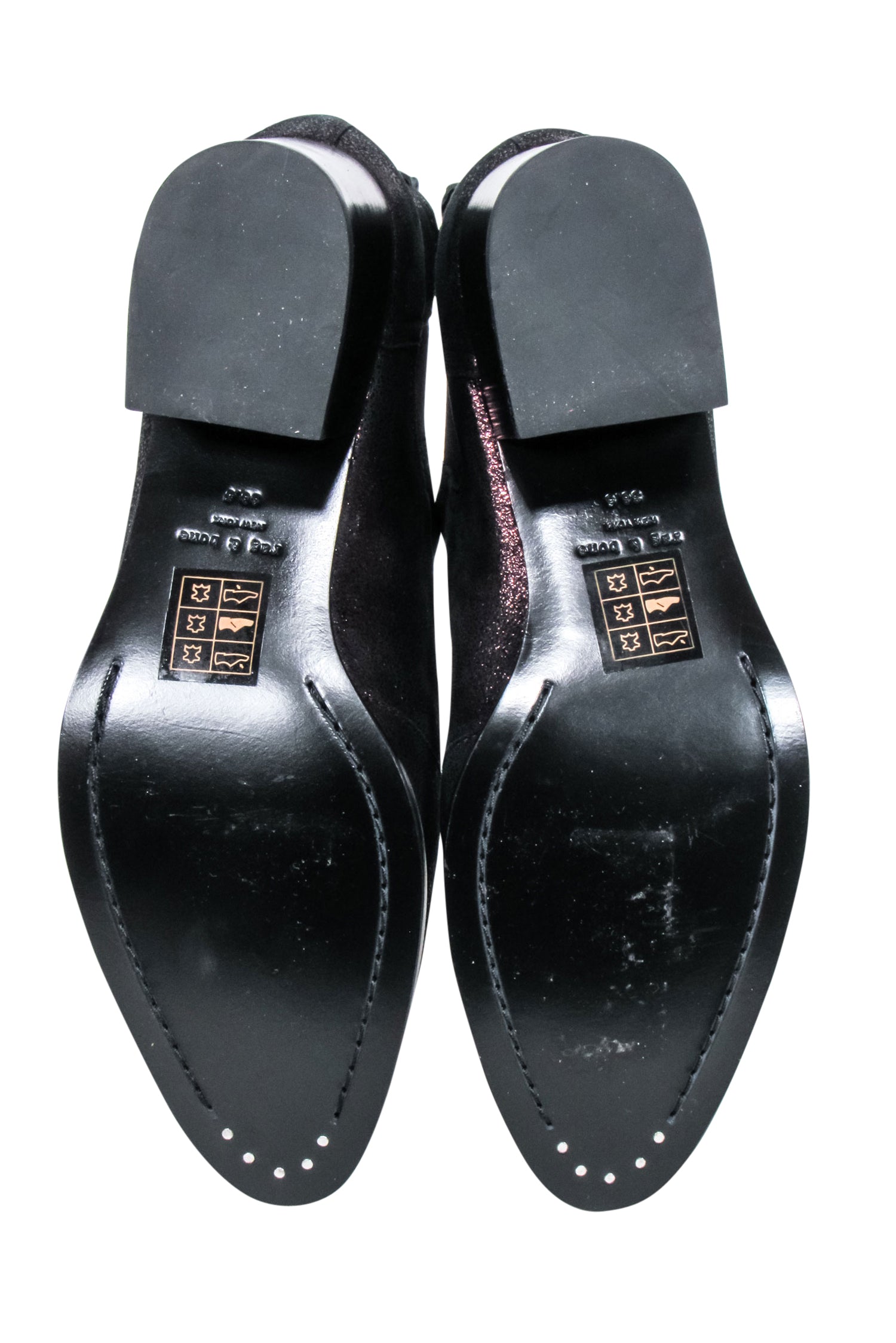Rag & Bone - Stunning Black Oil Slick Iridescent Shimmer Short Boots in Size 8.5