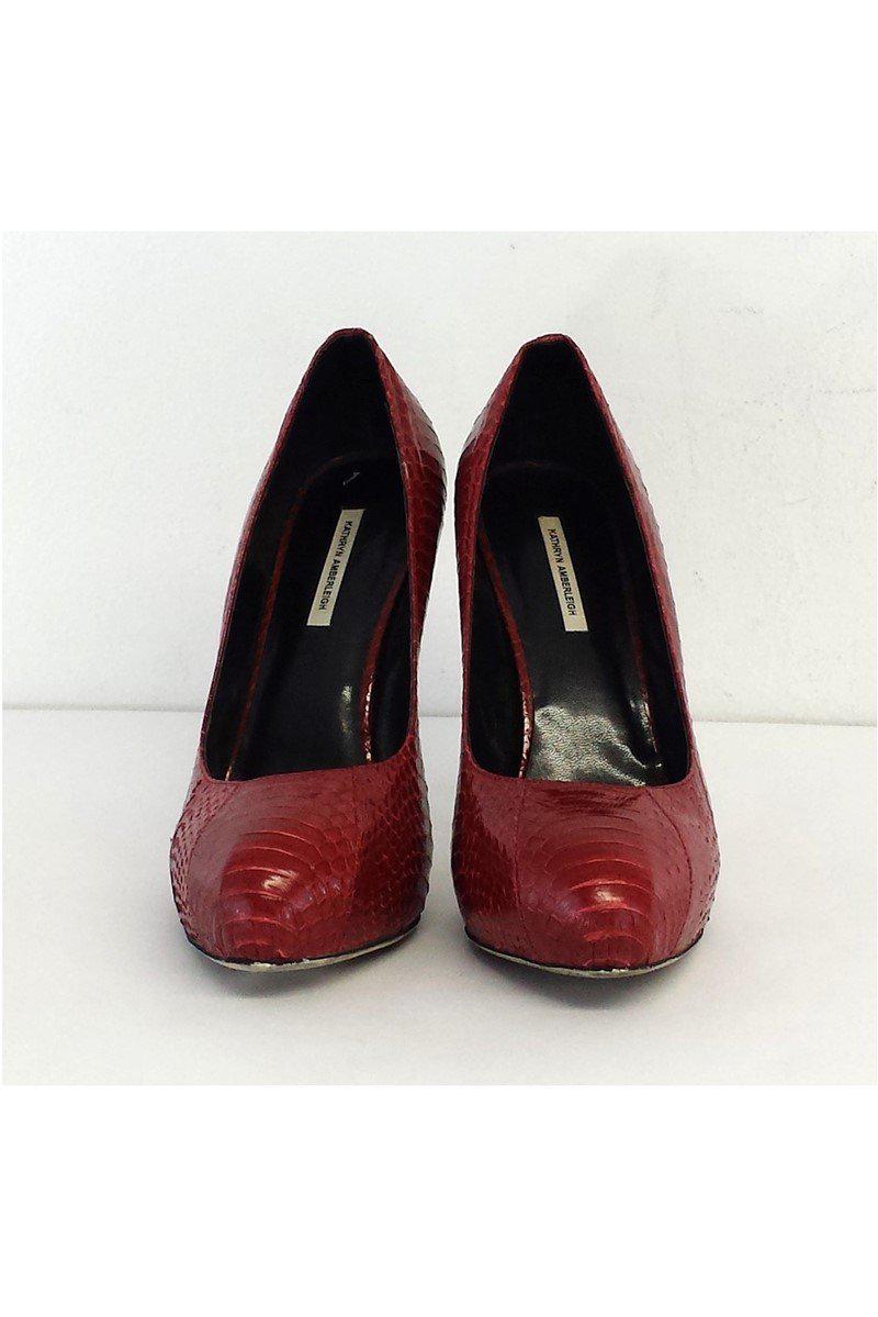 Gorgeous Kathryn Amberleigh Red Snakeskin Heels in Size 10 - Grab Yours Now!