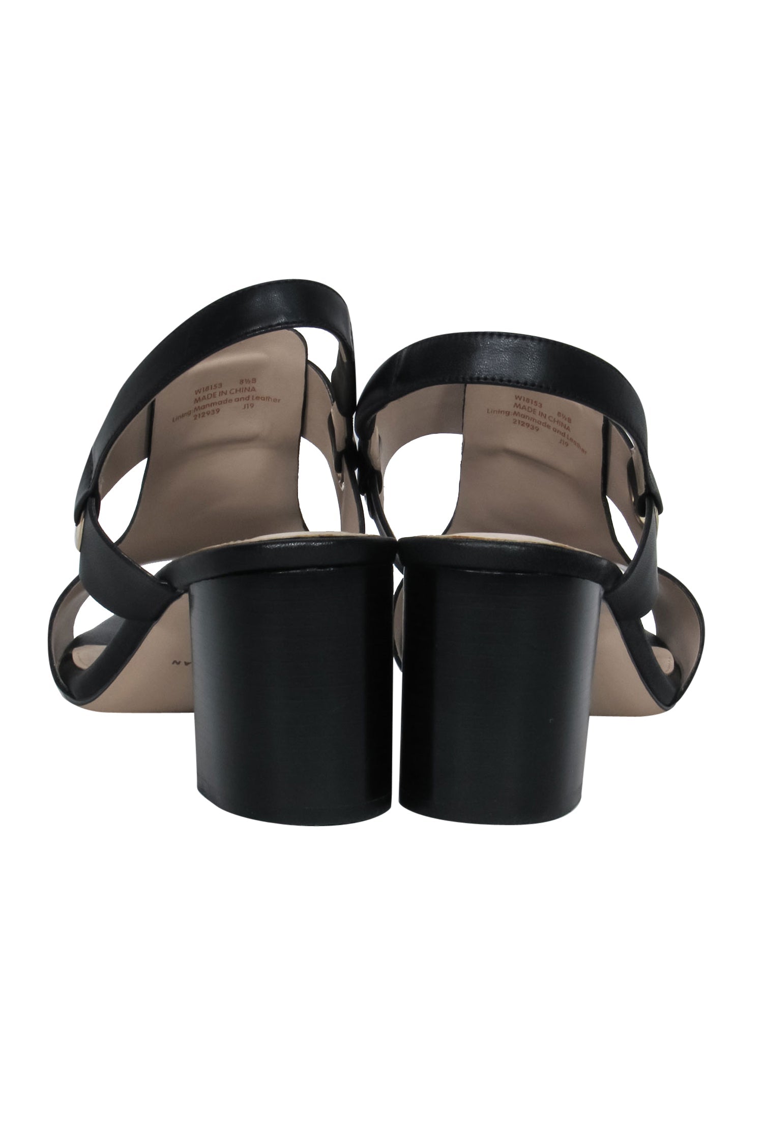 Cole Haan Black Smooth Leather Cutout Block Heels - Size 8.5, A Must - Have for Fashionistas