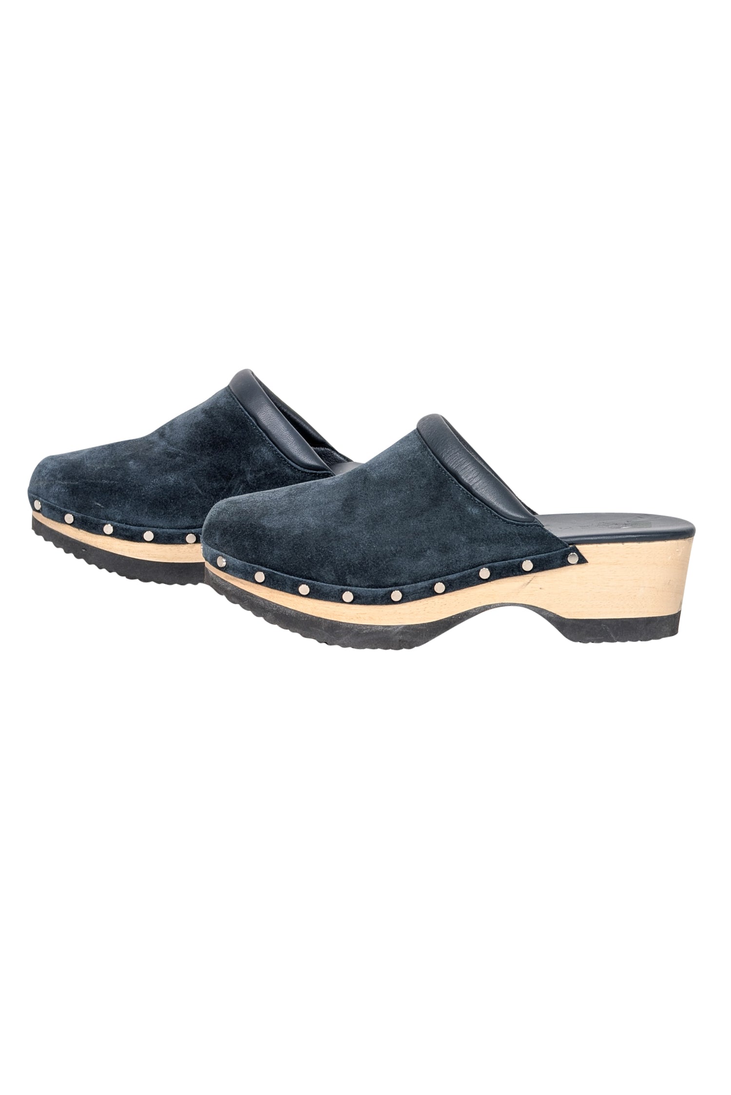 M. Gemi Navy Suede Clogs - Size 10 - Fall Fashion Must-Have