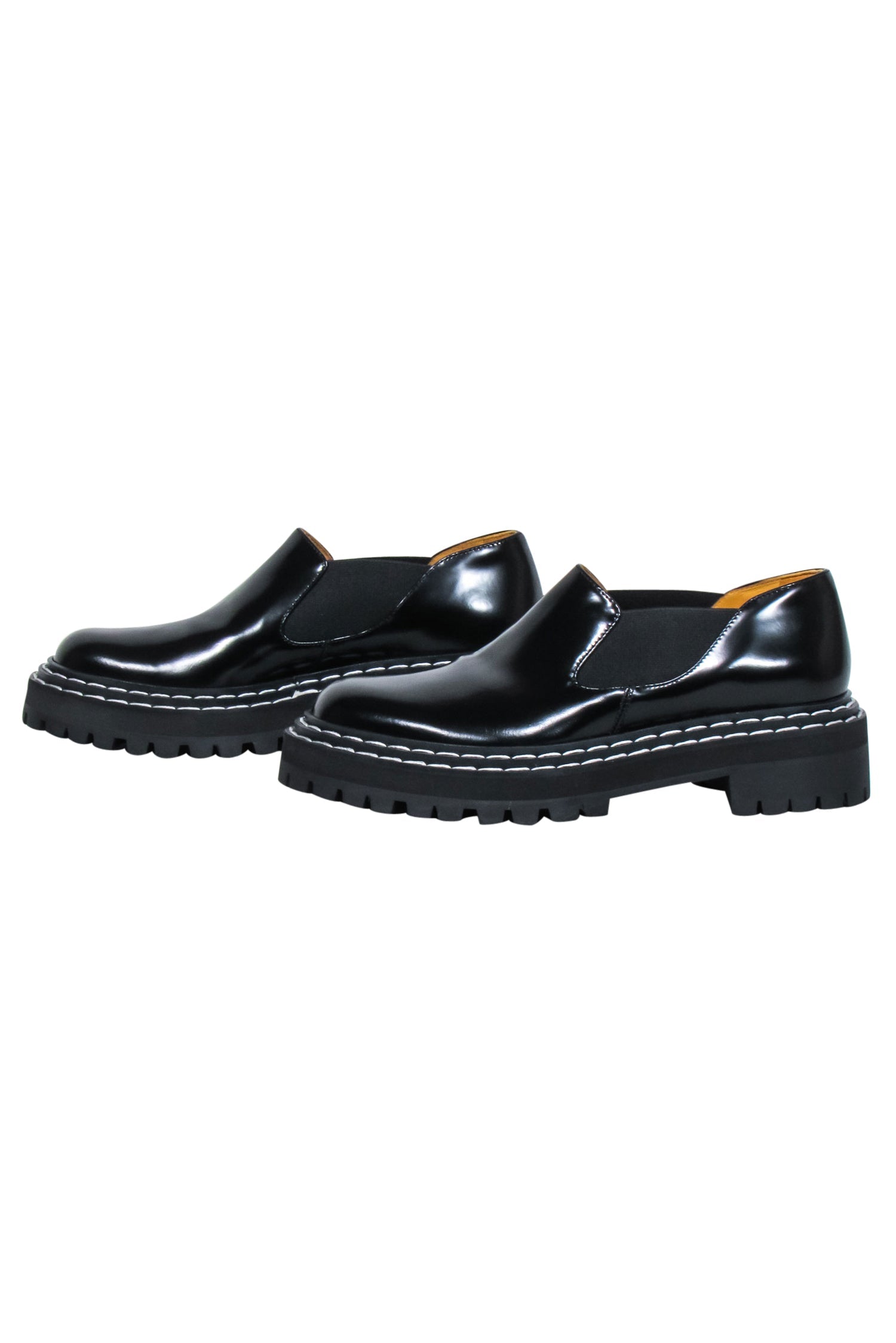 Proenza Schouler Black Patent Leather Platform Loafers: A Fashion Must-Have in Size 6