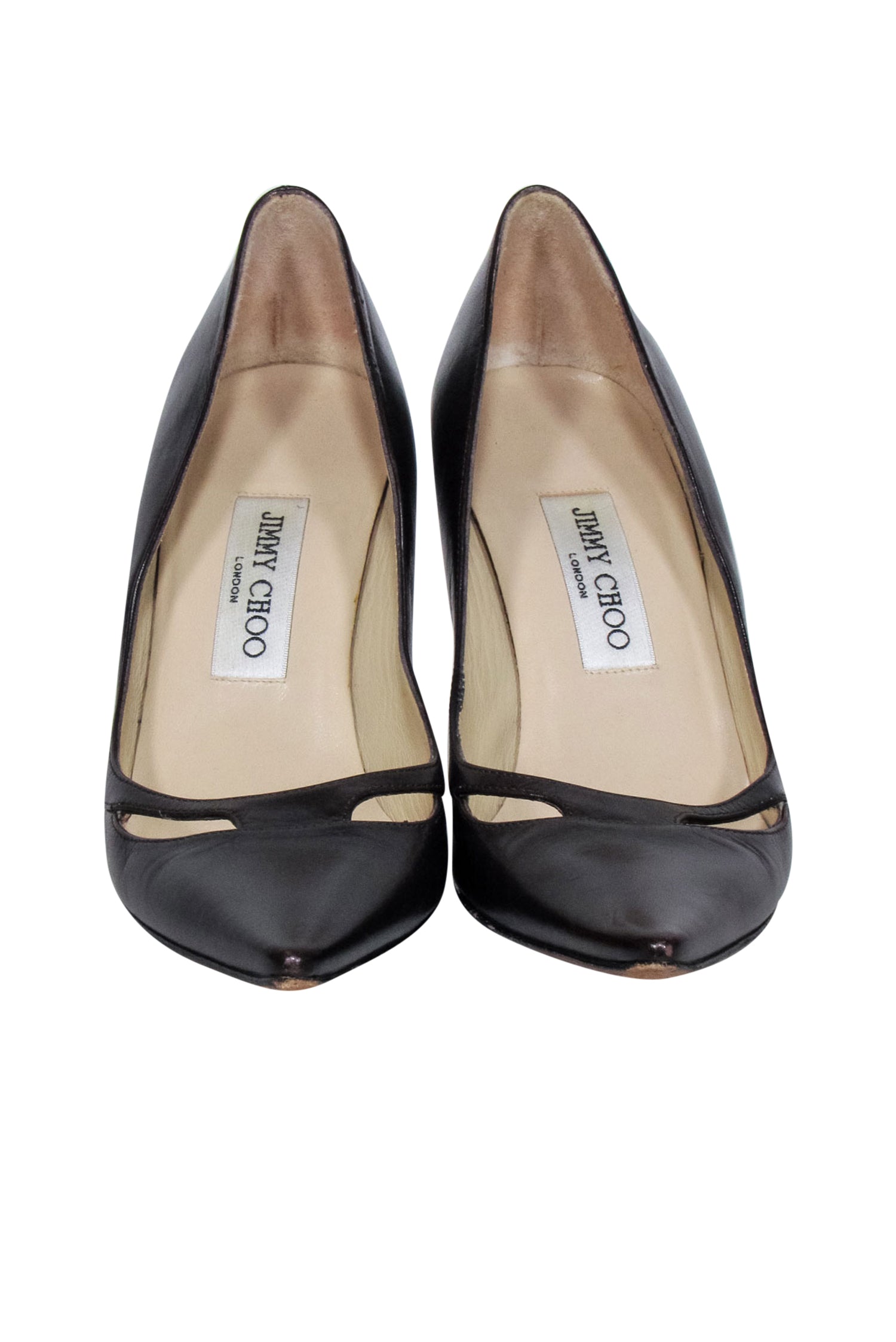 Jimmy Choo Espresso Brown Pointed-Toe Pumps - Size 8.5: Elevate Your Style!
