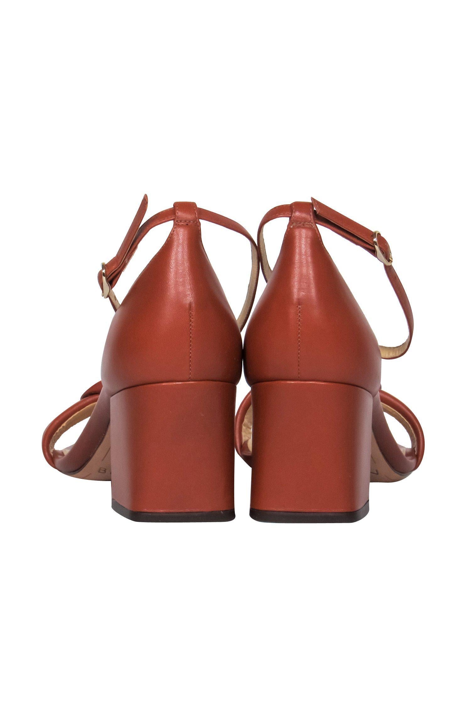 Alexandre Birman Brown Open Toe Knot Strap Pumps - Size 8.5