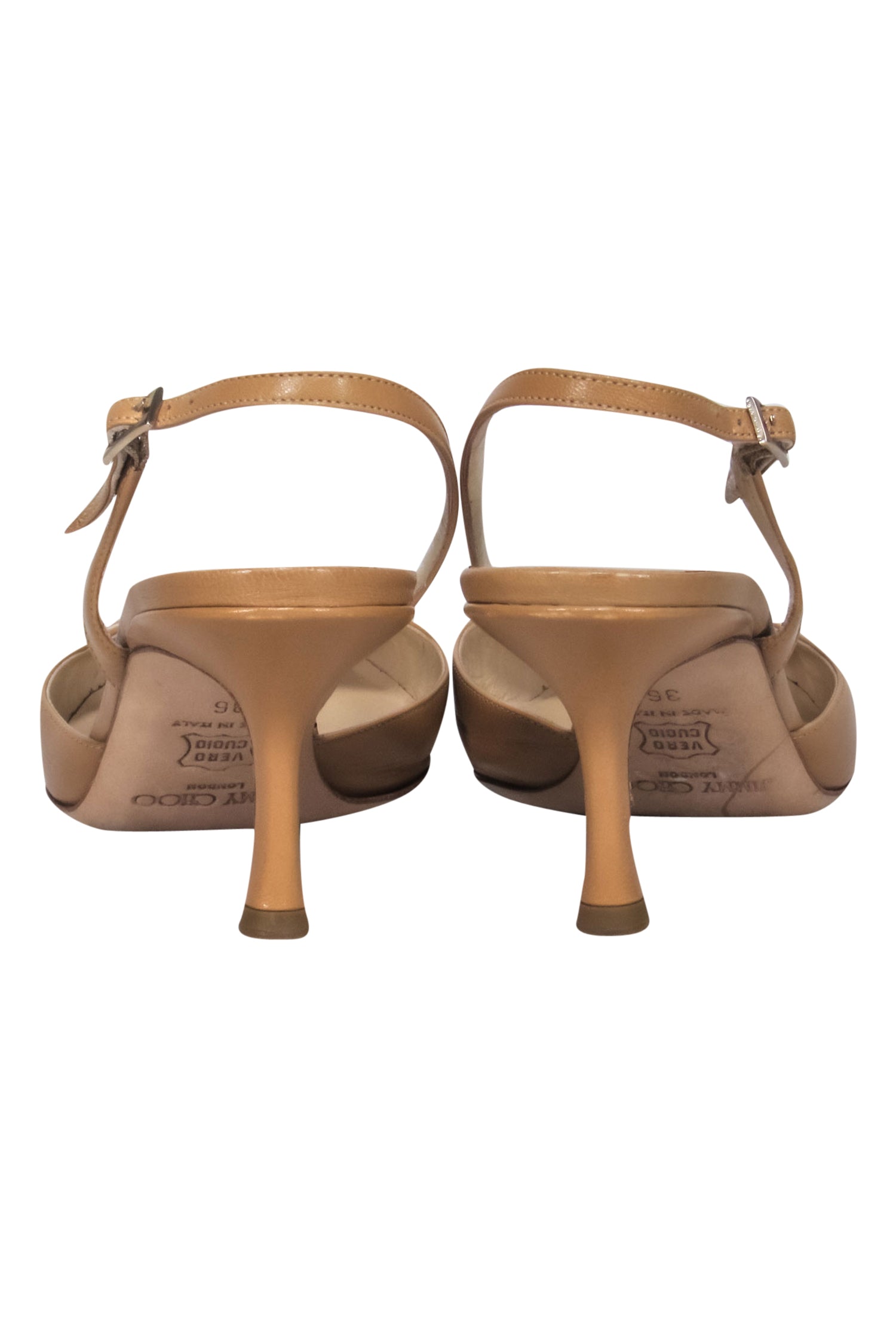 Jimmy Choo Beige Smooth Leather Kitten Heels - Size 6: A Timeless Classic
