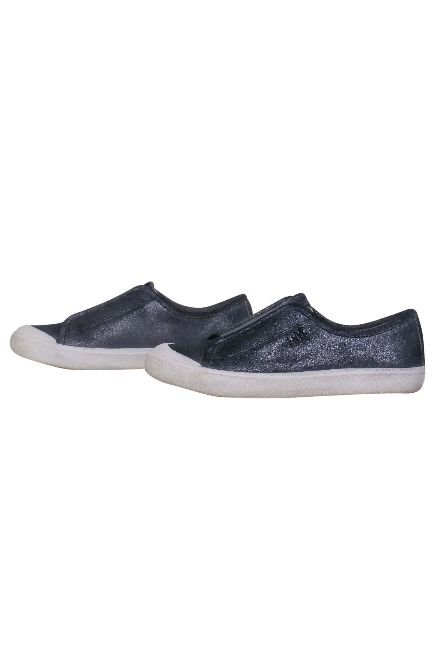 Frye's Stunning Grey Sparkly Leather Low-Top Sneakers - Size 8