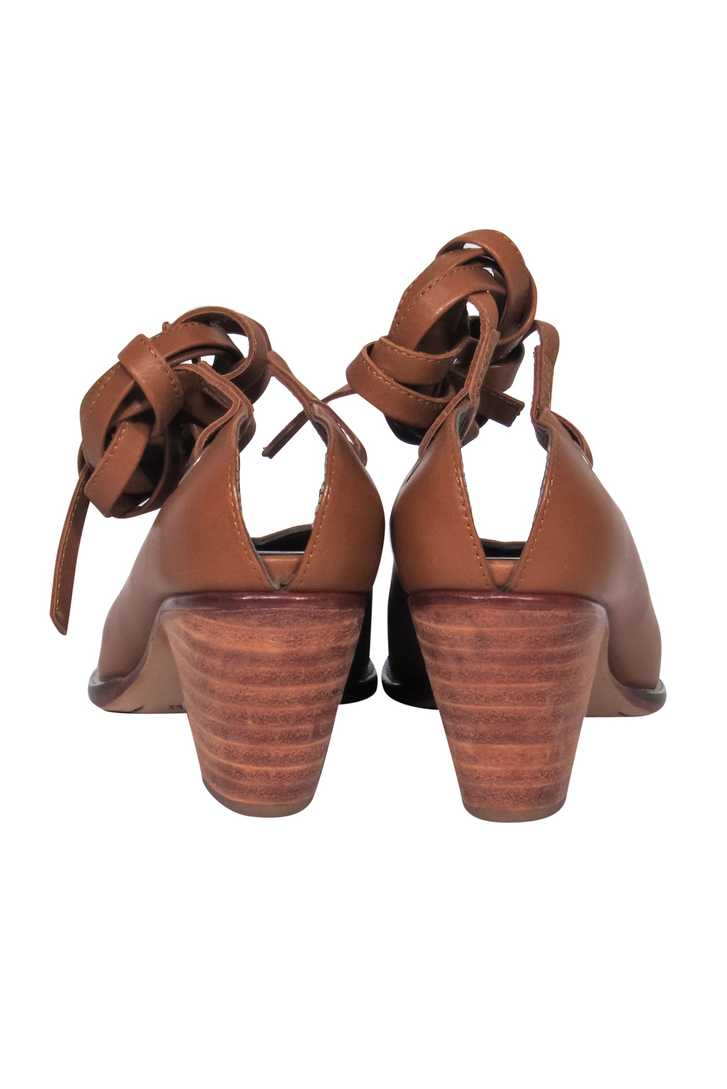 Rachel Comey Brown Leather Pointed Toe Lace - Up Heels - Size 7: Glam Up Your Nights!