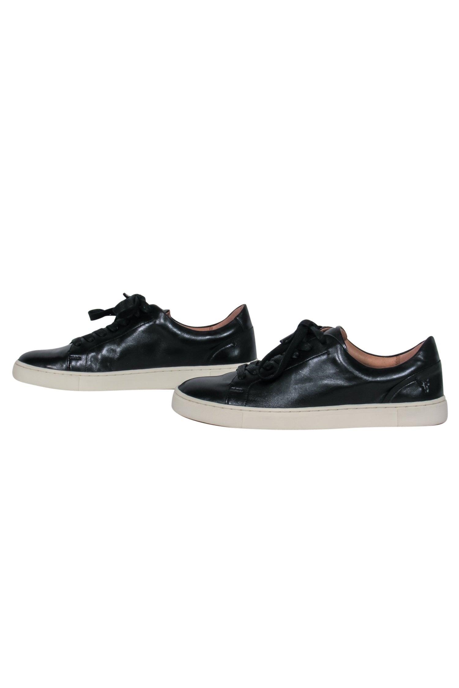 Frye's Chic Black Leather Lace-Up Low Top Platform Sneakers - Size 6.5
