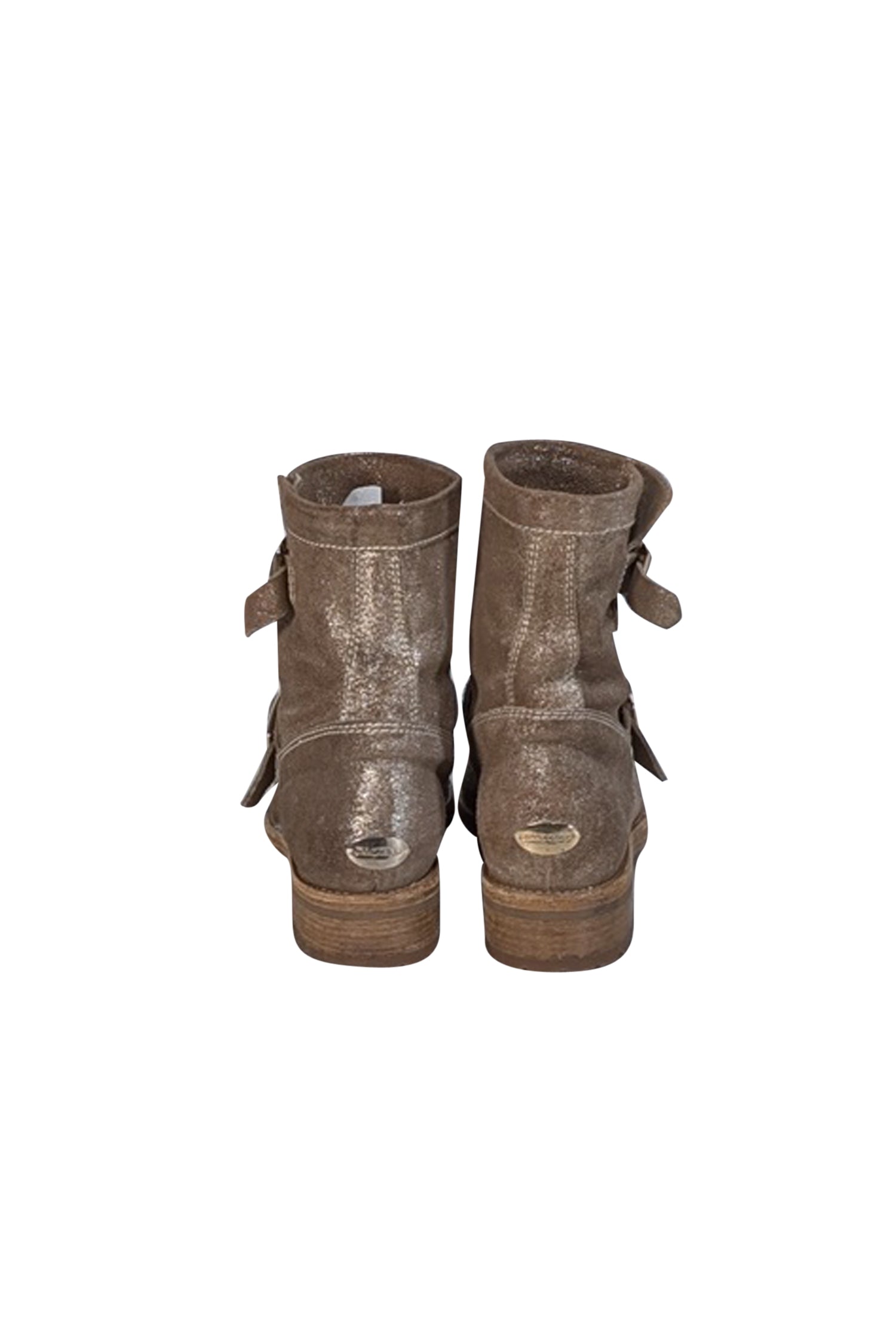 Jimmy Choo Gold Metallic Low Boots - Size 7 - Luxury Weekend Essential