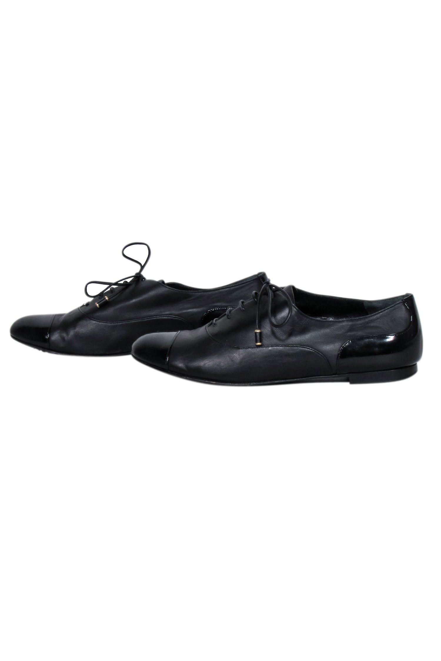 Moschino Cheap & Chic Black Leather Oxford Shoes - Size 8.5