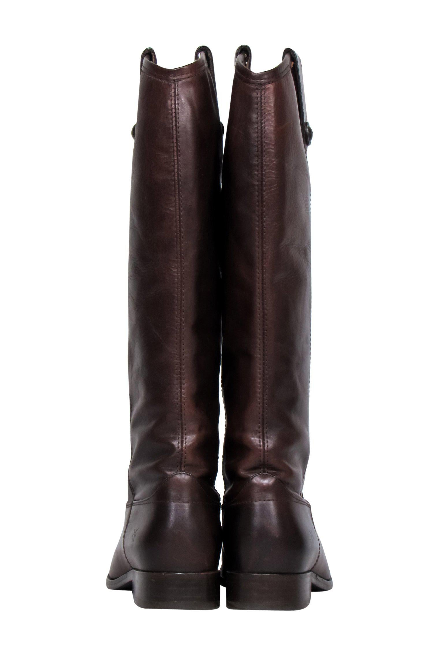 Frye Brown Leather Knee-High Riding Boots - Size 7