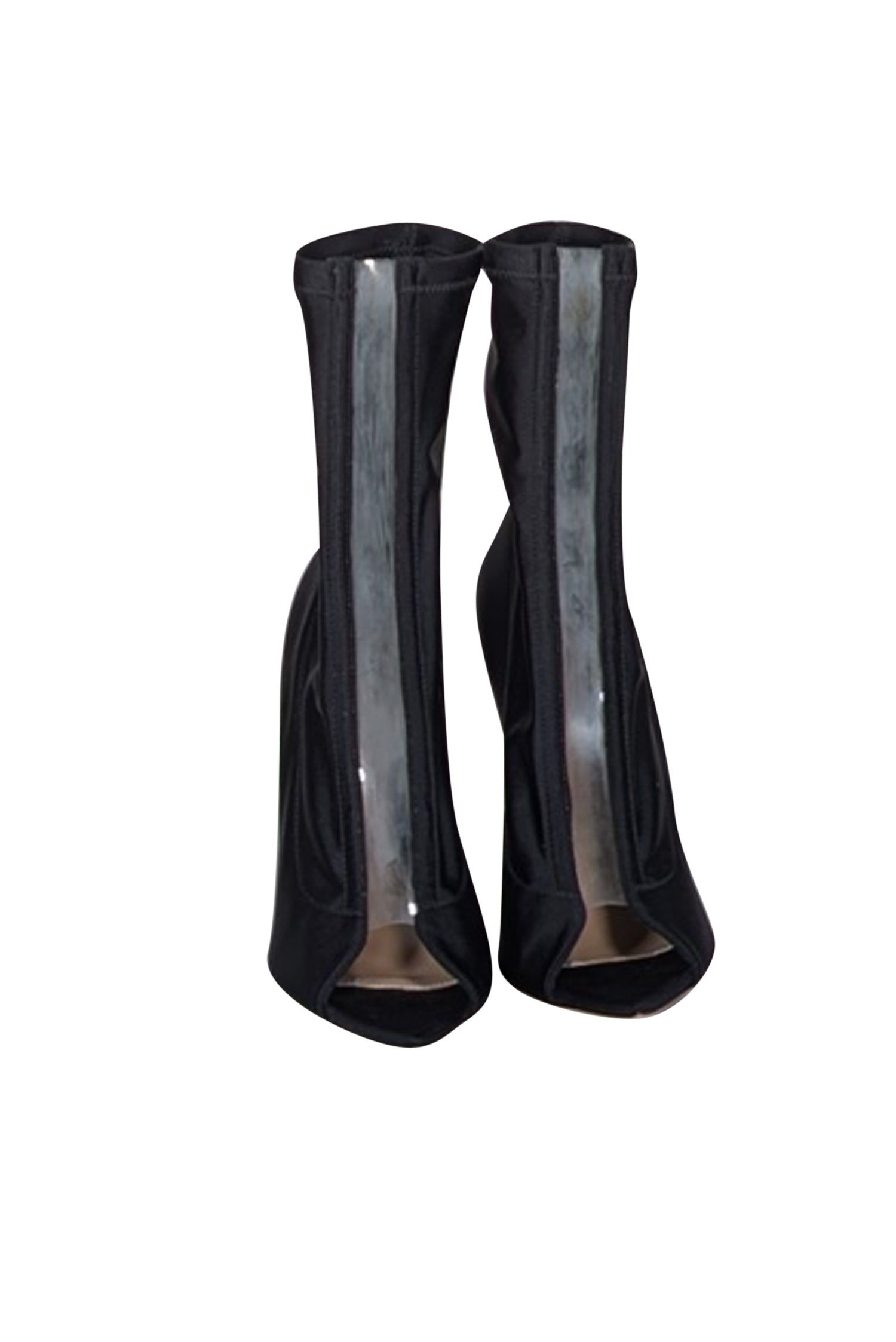 Gianvito Rossi's Alluring Black Stretch Cloth Short Boots - Size 8.5
