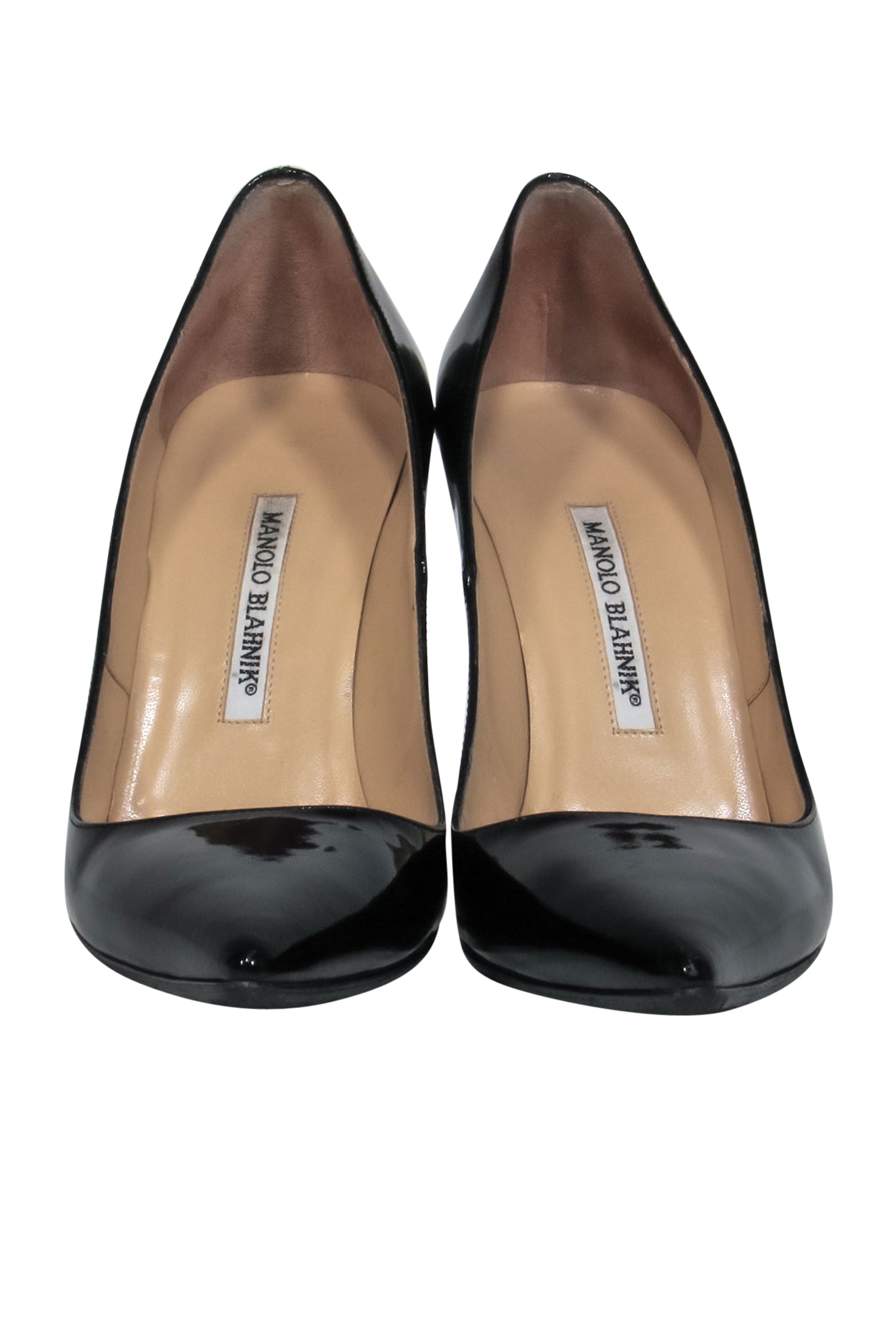 Manolo Blahnik Black Patent Leather Pointed Toe Pumps - Size 9 - A Timeless Classic!