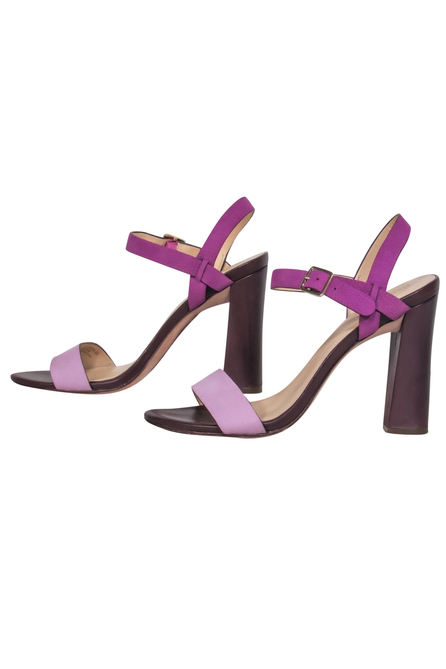 Cole Haan Purple Colorblock Leather Strappy Block Heel Sandals - Size 8: A Summer Must-Have!