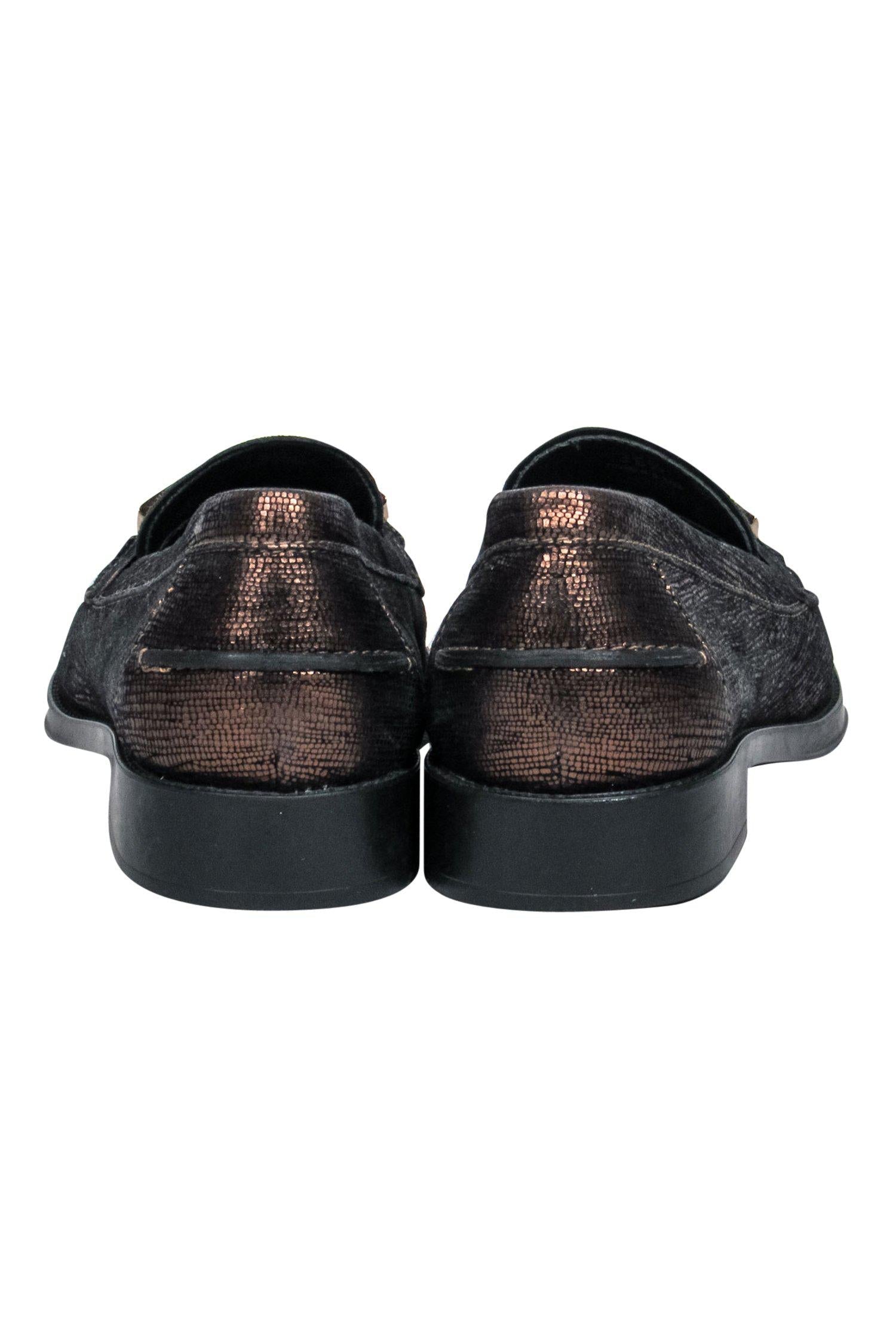 Tod's Bronze Metallic Leather Loafers - Size 6.5: Add Glamour to Your Look!