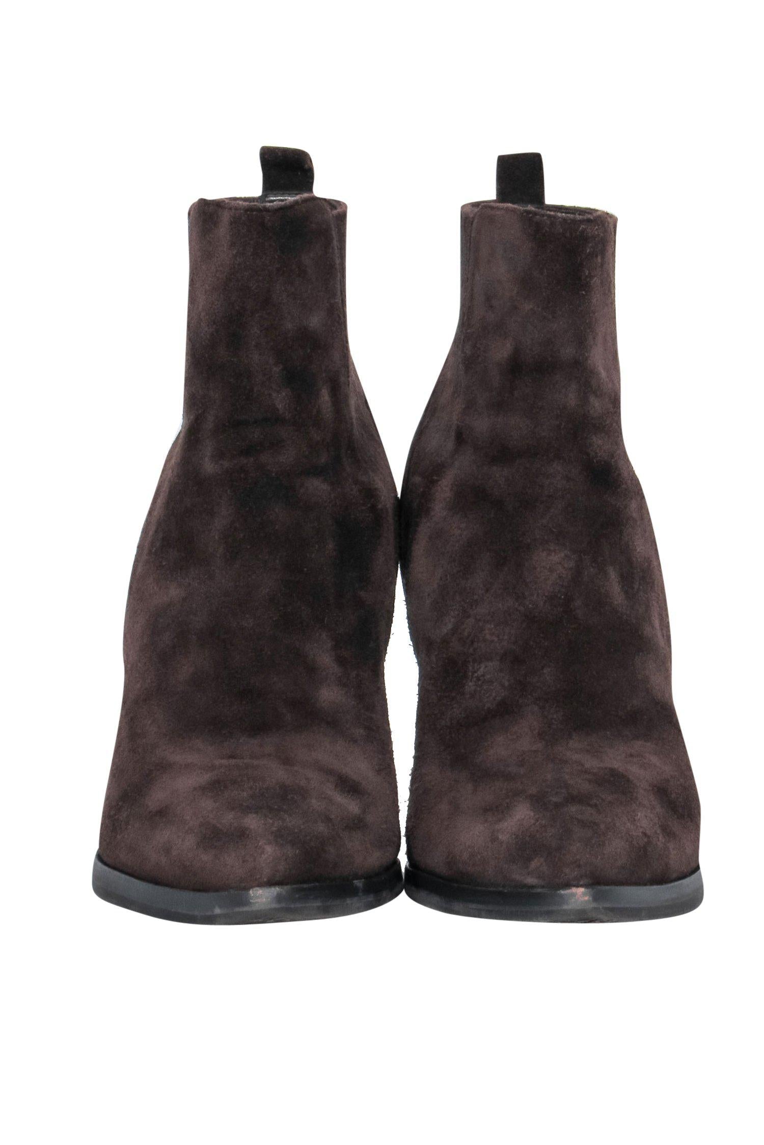 Marc Fisher Brown Suede Heeled Ankle Booties - Size 7.5: Autumn Fashion Must-Haves