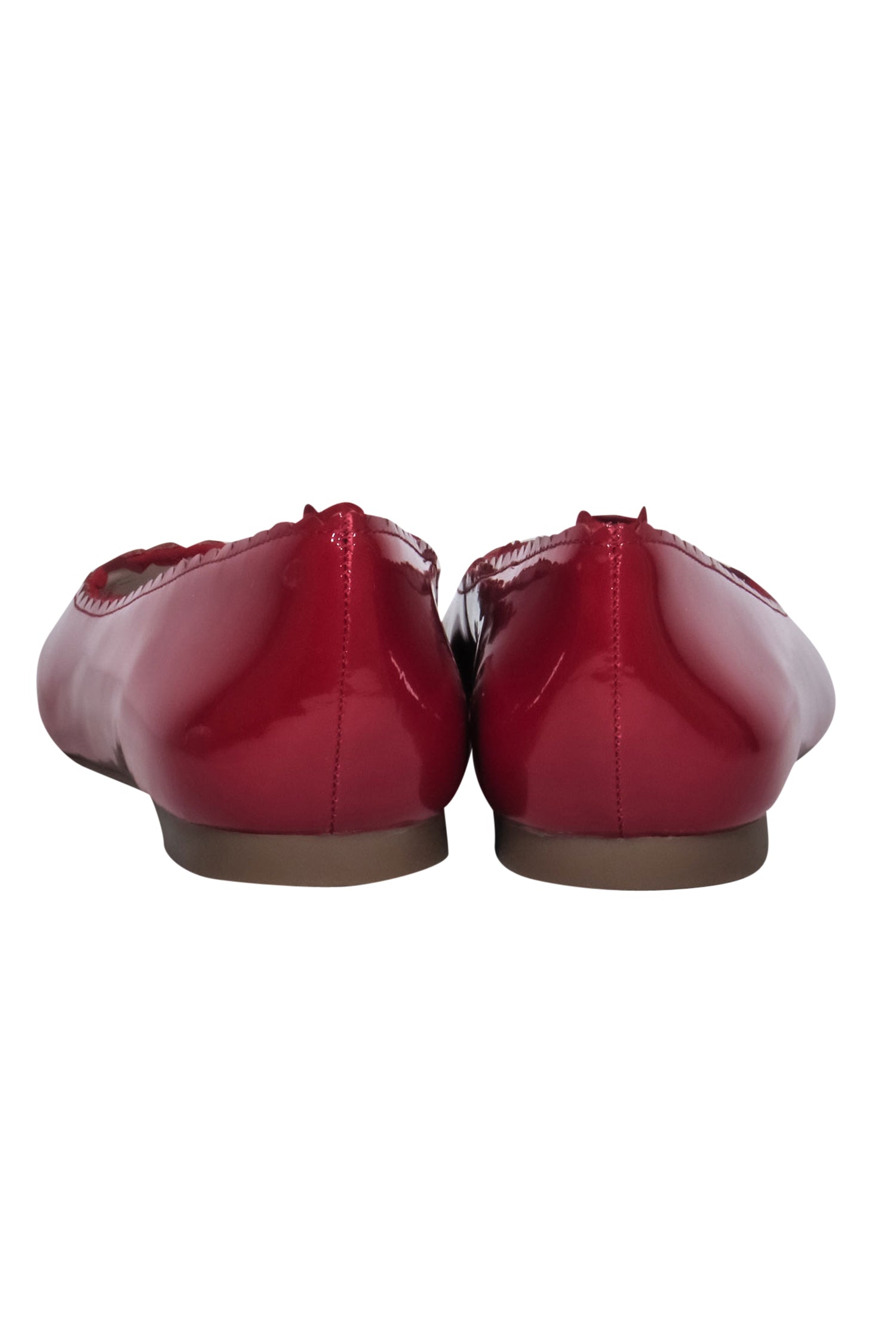 Louise et Cie - Stunning Red Patent Leather Caynlee Scalloped Edge Ballet Flats in Size 6