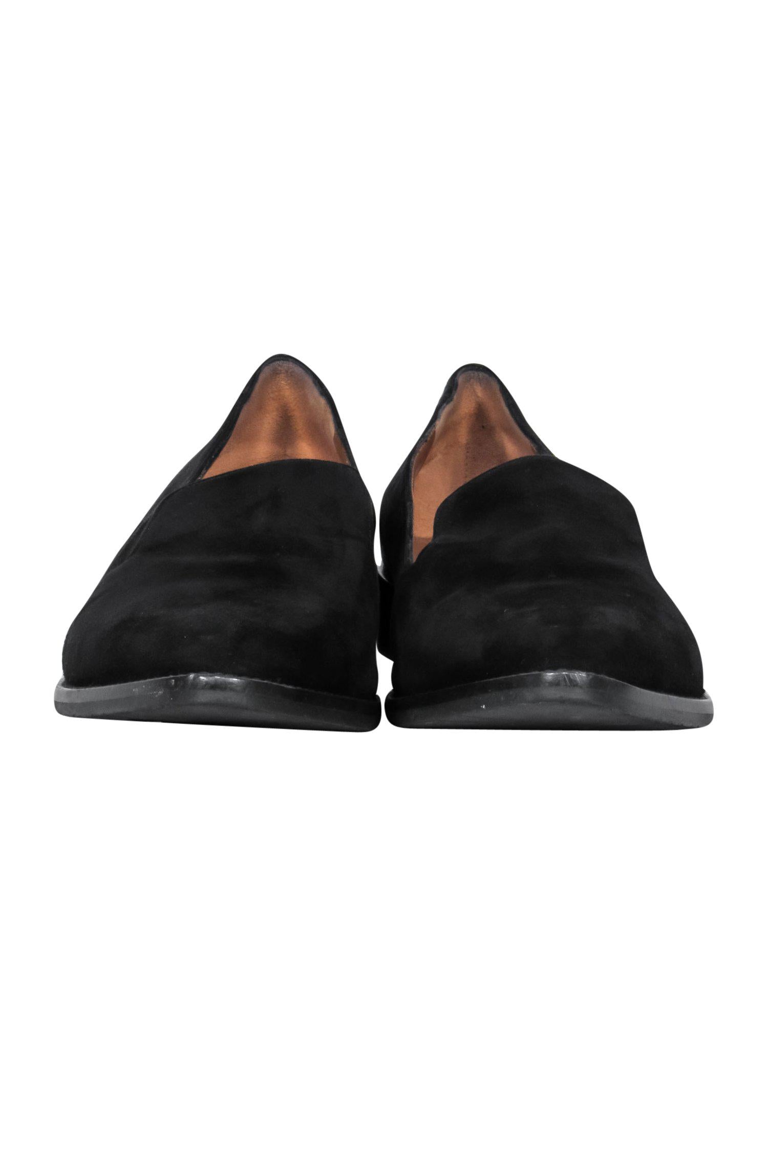 Aquatalia Black Suede Pointed Toe Loafers - Size 8: Elevate Your Office Style!
