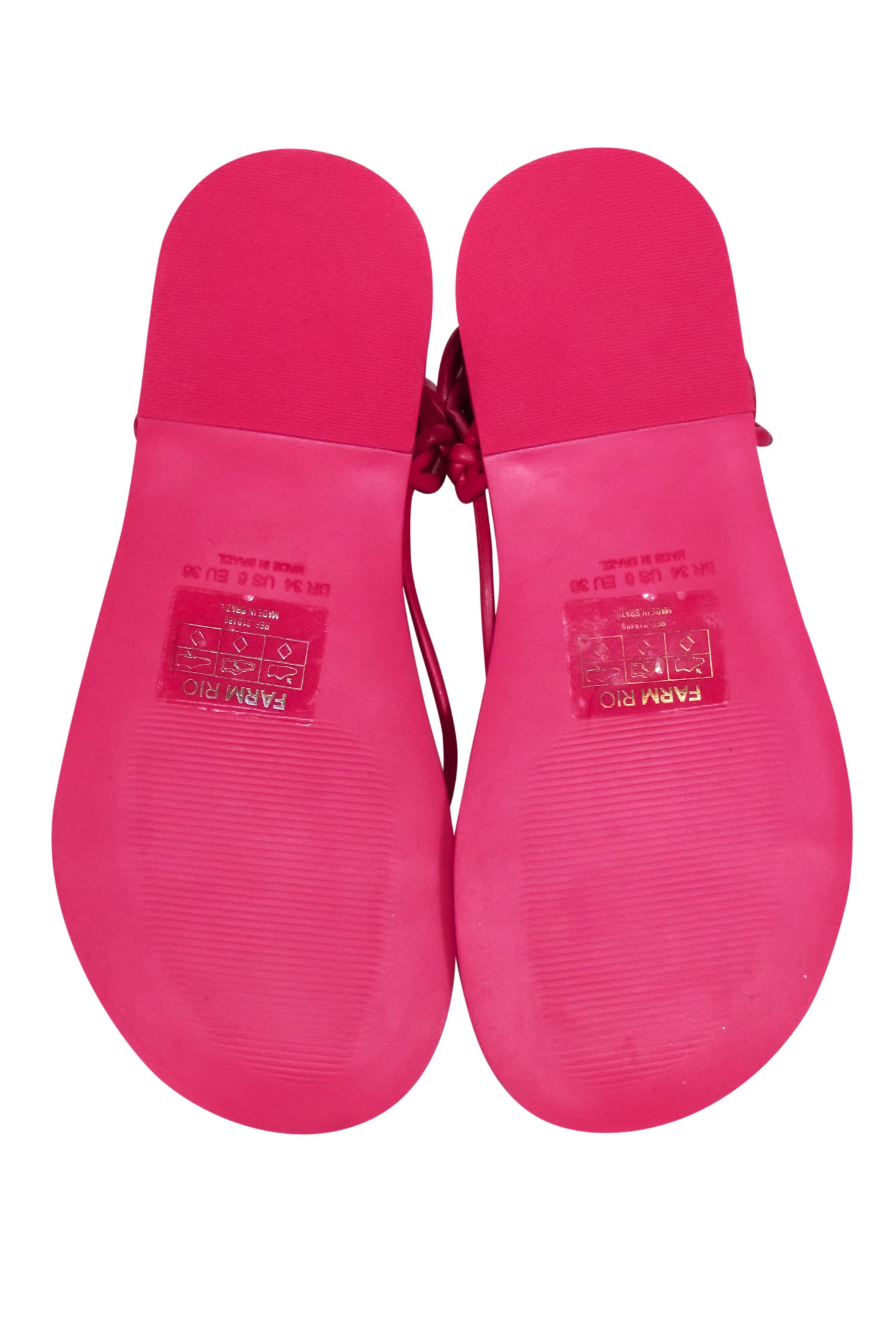 Farm Rio - Stunning Dark Pink Lace Up Ankle Tie Sandals in Size 6