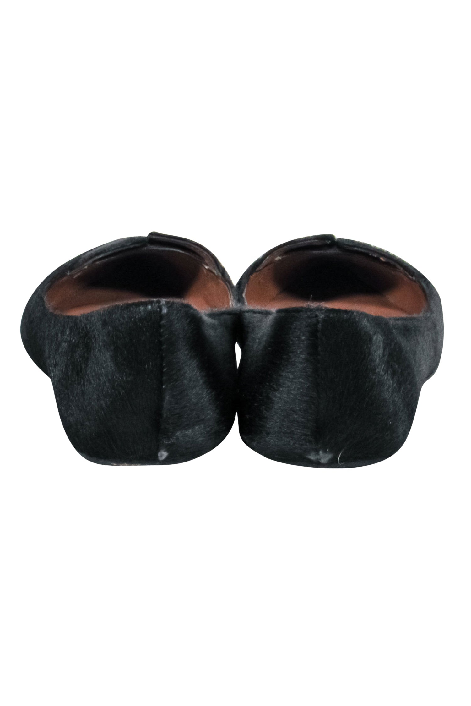 Elizabeth & James Black Ponyhair Pointed Toe Jolt Flats - Size 7 - Sleek and Stylish!