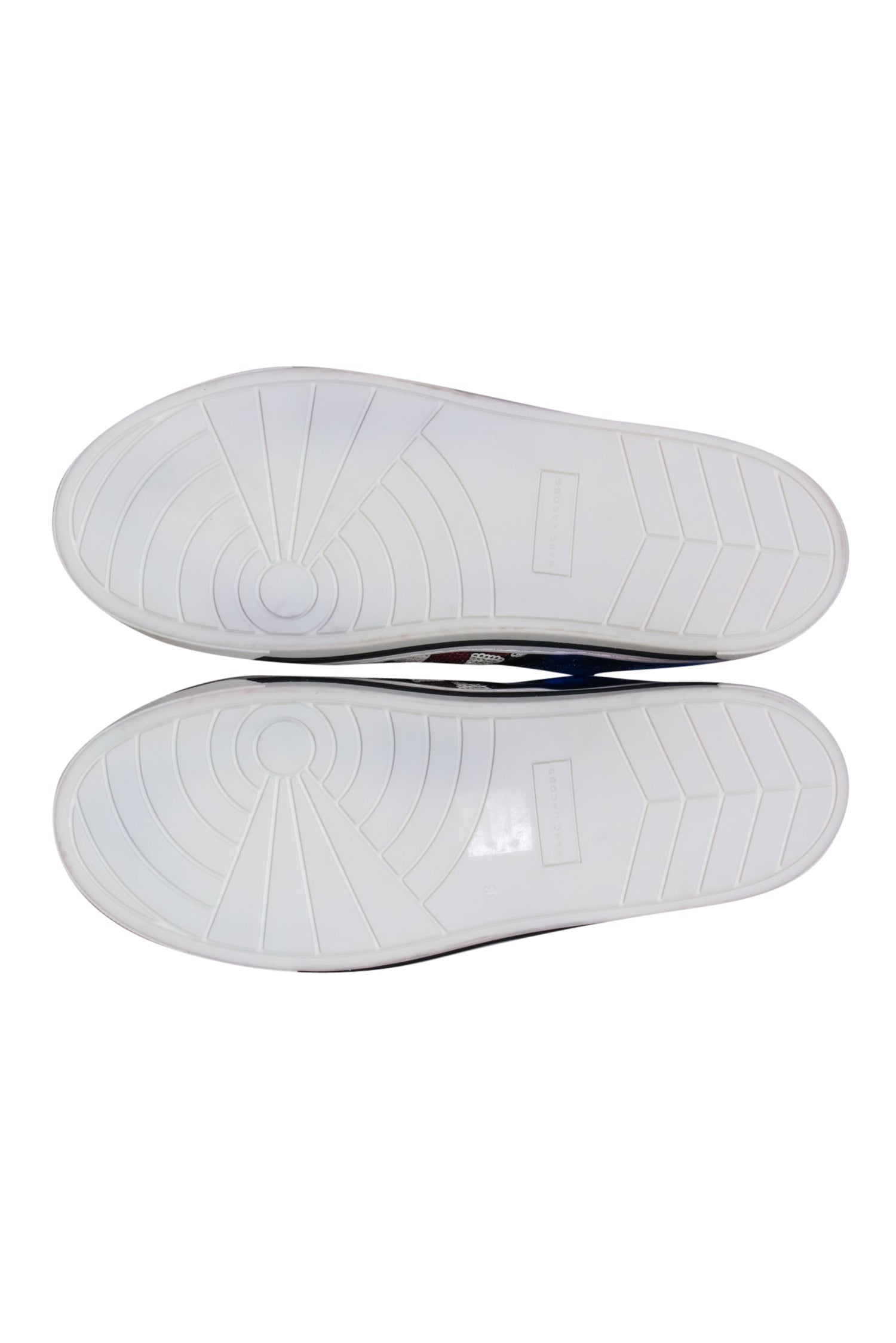 Marc Jacobs Patriotic Glam: Red, White & Blue Sequin Slip-On Sneakers (Size 8)