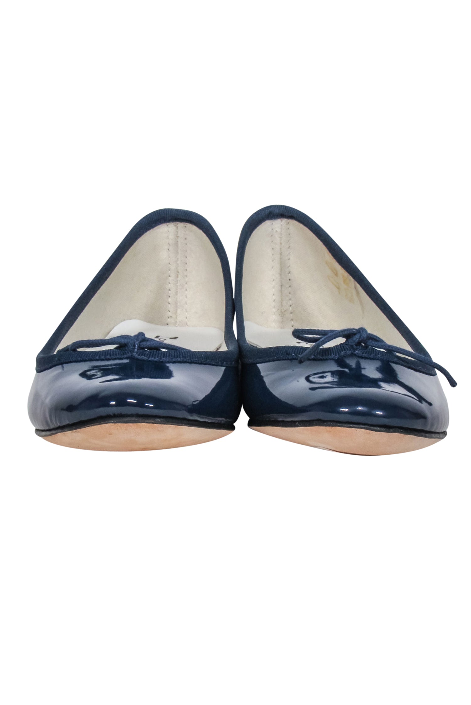 Repetto Navy Patent Leather Cendrillon Ballet Flats with Bow - Size 5.5 - Irresistible Elegance!