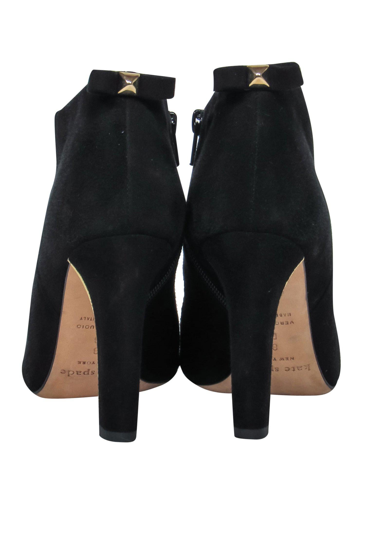 Kate Spade Black Suede Booties with Bow - Size 8: Chic Autumn Must - Haves!