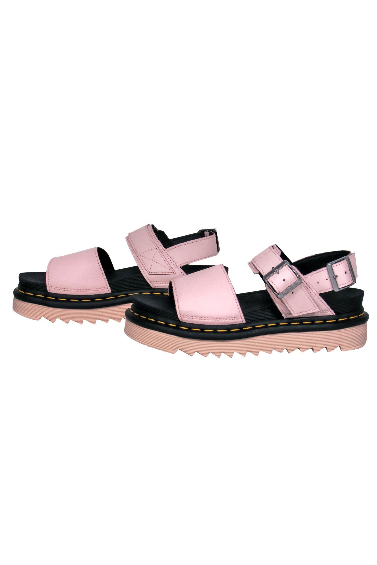 Dr. Martens Light Pink Leather Platform Sandals - Size 6: A Fashion Must-Have!