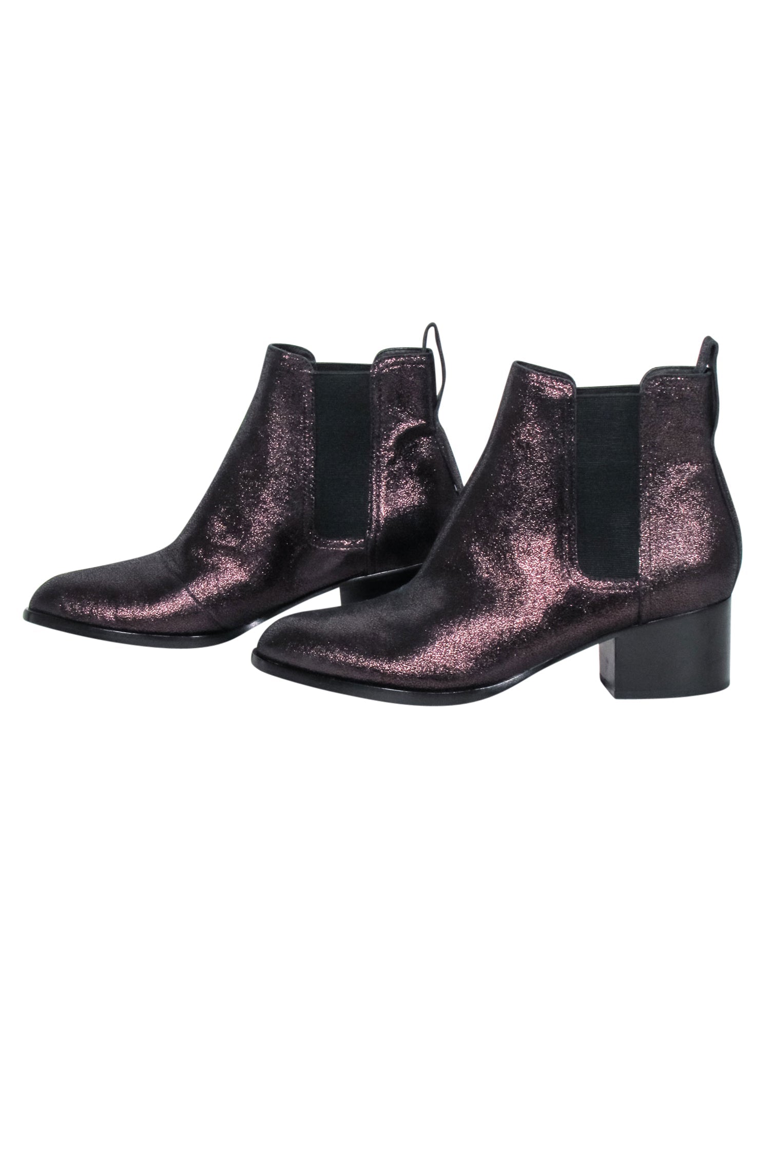 Rag & Bone - Stunning Black Oil Slick Iridescent Shimmer Short Boots in Size 8.5