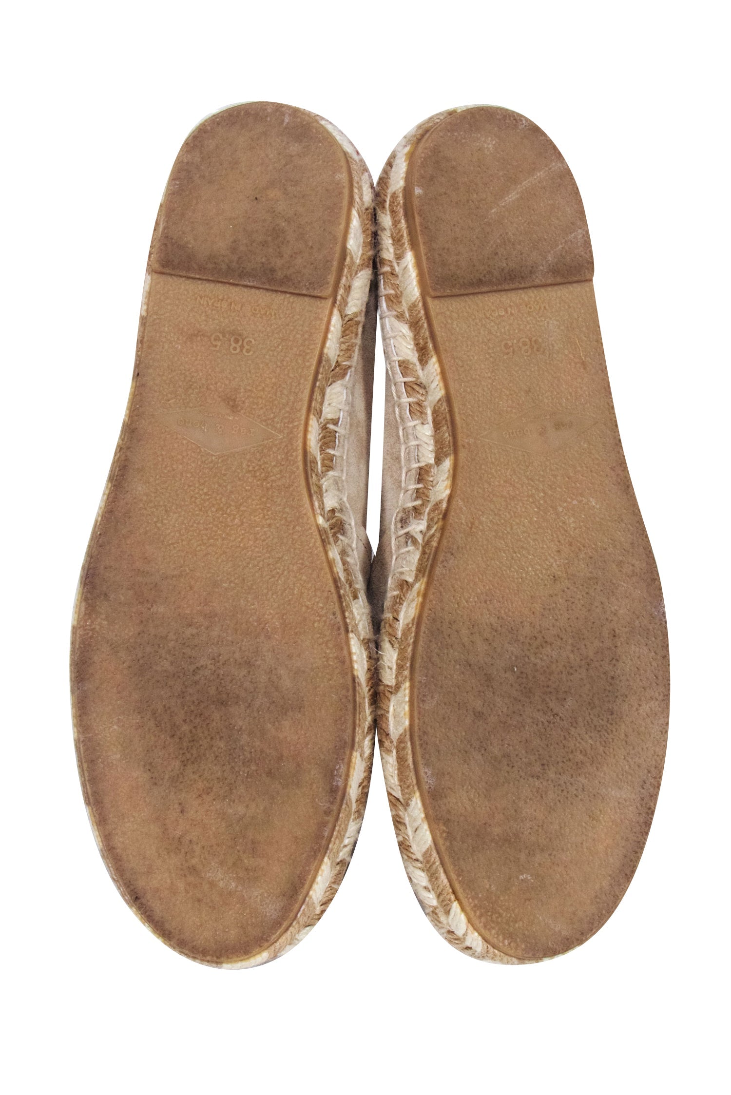 Rag & Bone - Stunning Beige Suede Espadrille Woven Flats in Size 8.5