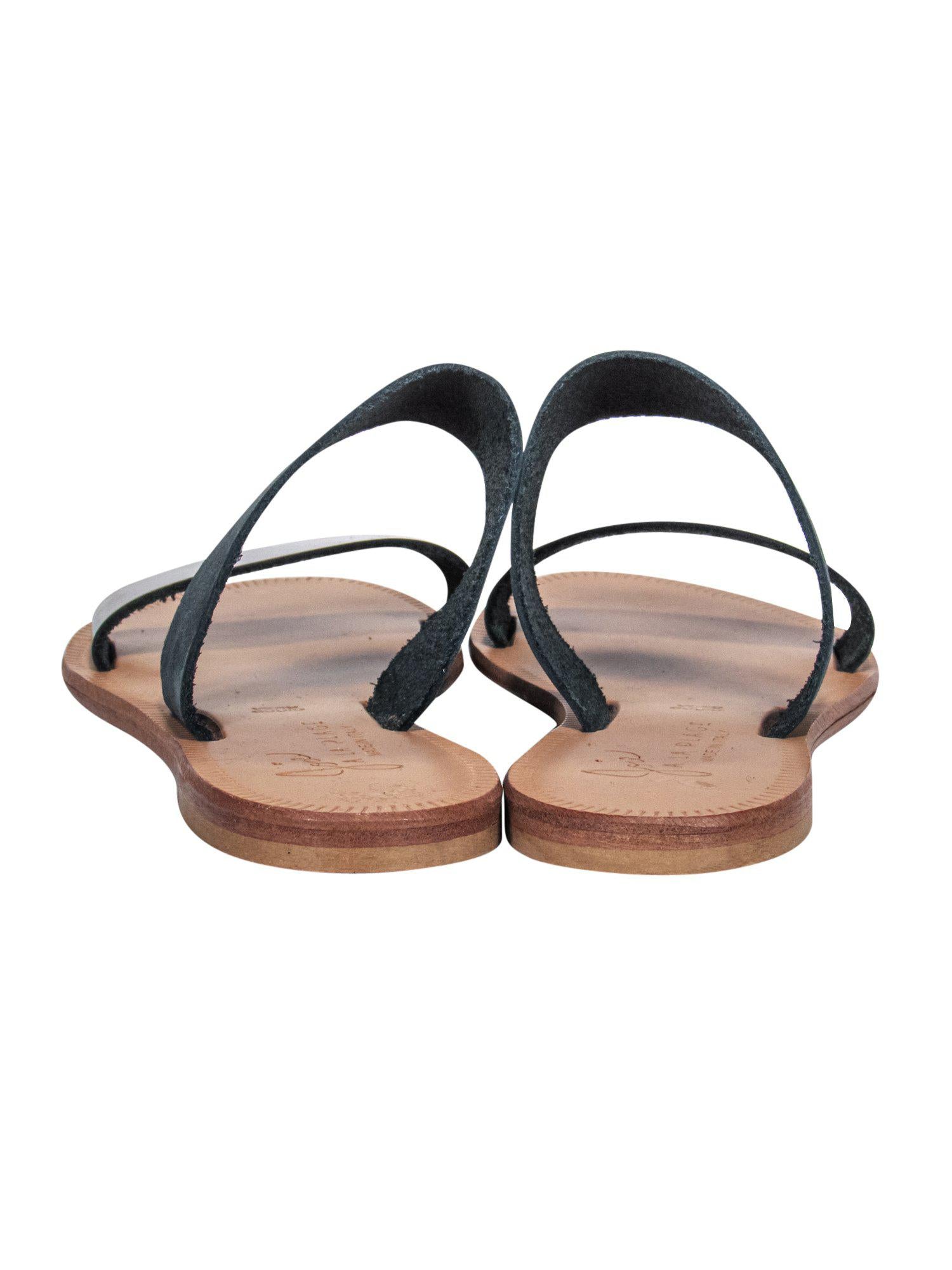 Joie's Stunning Two-Strap Slide Sandals in Pewter Leather & Suede, Size 6