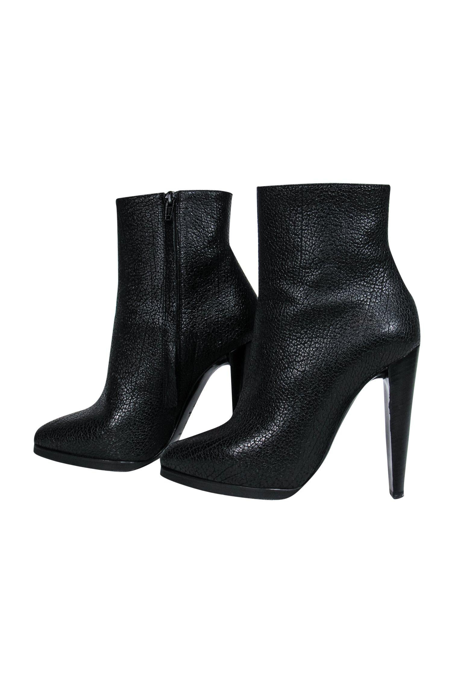 3.1 Phillip Lim Black Pebbled Leather Stiletto Ankle Booties - Size 6 - Fashion Statement!
