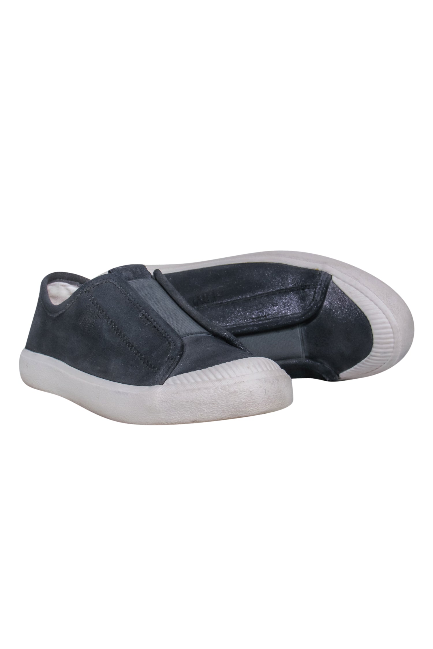 Frye's Stunning Grey Sparkly Leather Low-Top Sneakers - Size 8