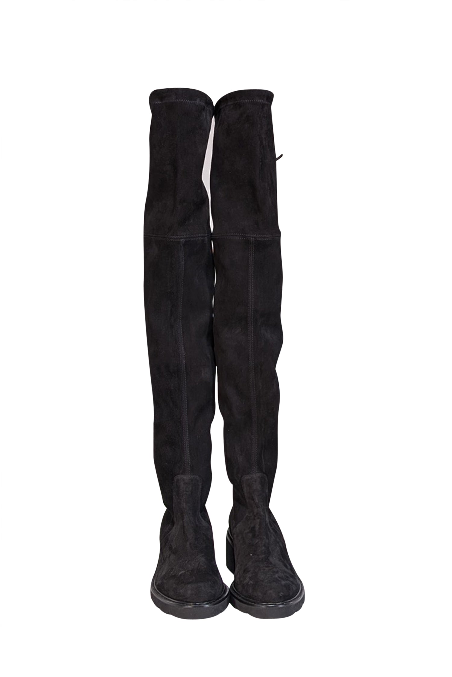 Stuart Weitzman's Stunning Black Suede Tall Boots - Size 7.5