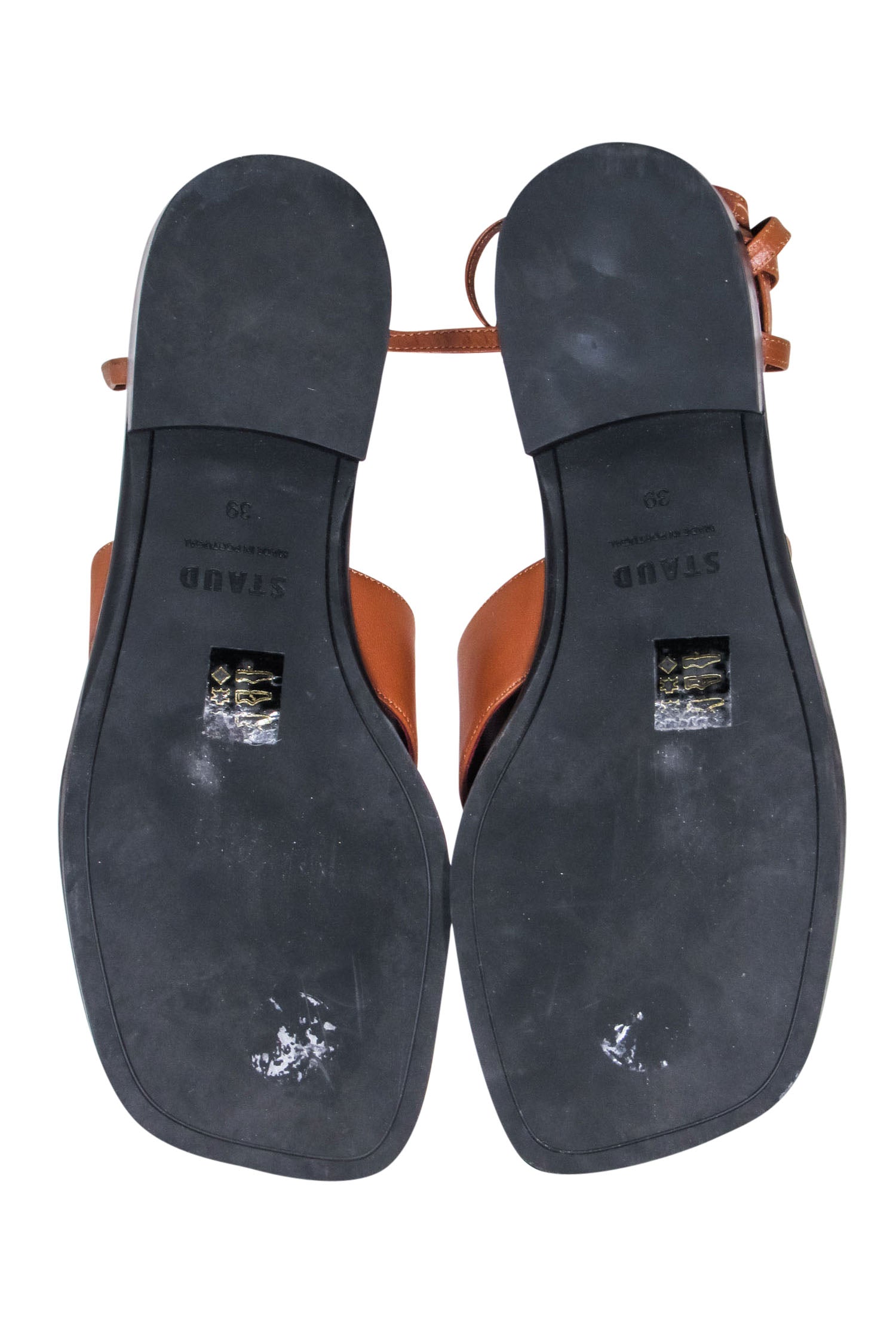 Staud Tan Square Toe Strappy Sandals - Size 9 - Ideal for Summer Adventures