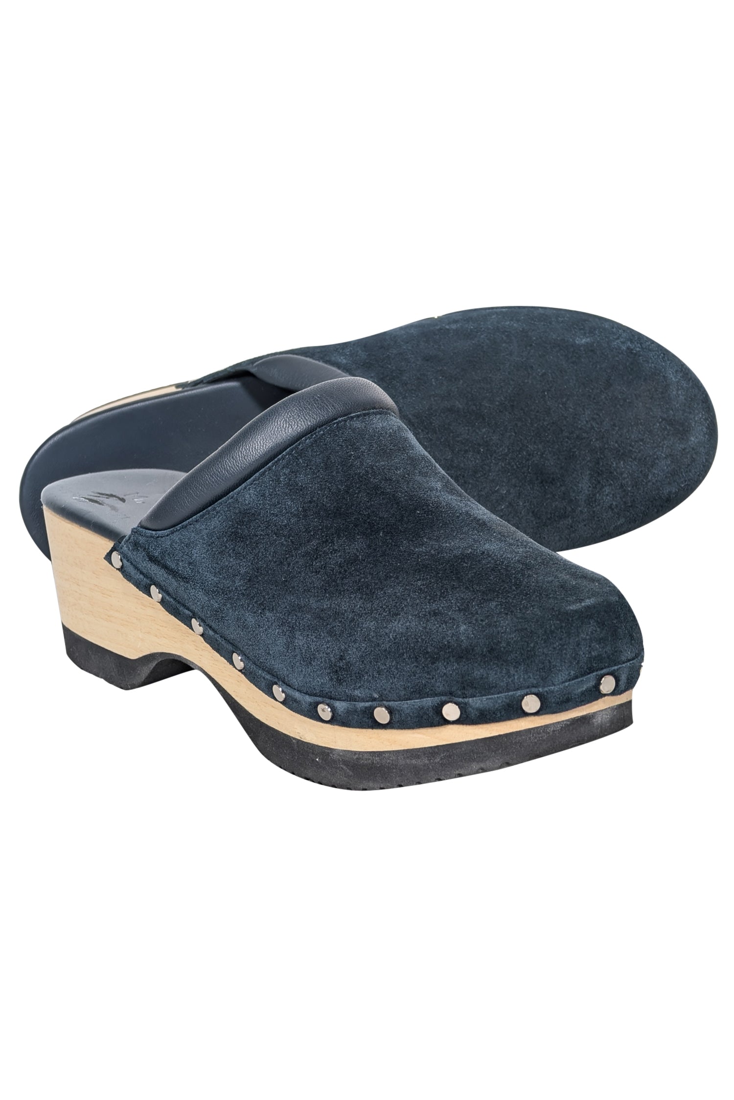 M. Gemi Navy Suede Clogs - Size 10 - Fall Fashion Must-Have