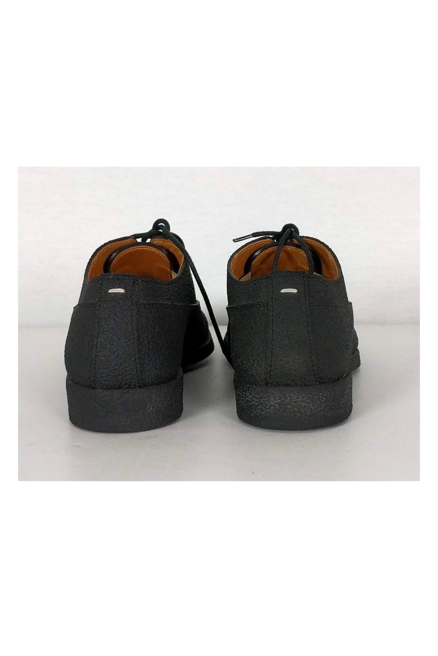 Maison Martin Margiela's Stunning Black Textured Oxfords - Size 6.5