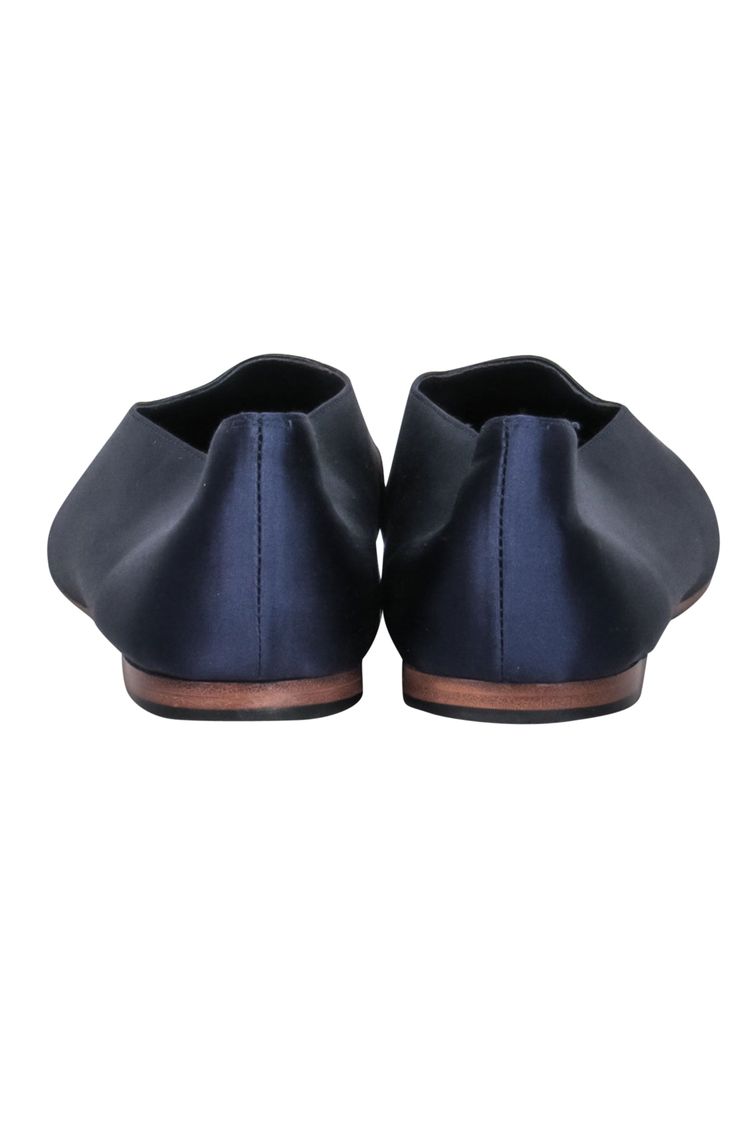 Vince Navy Satin Round Toe Ballet Flats - Size 7: A Fashion Must-Have!