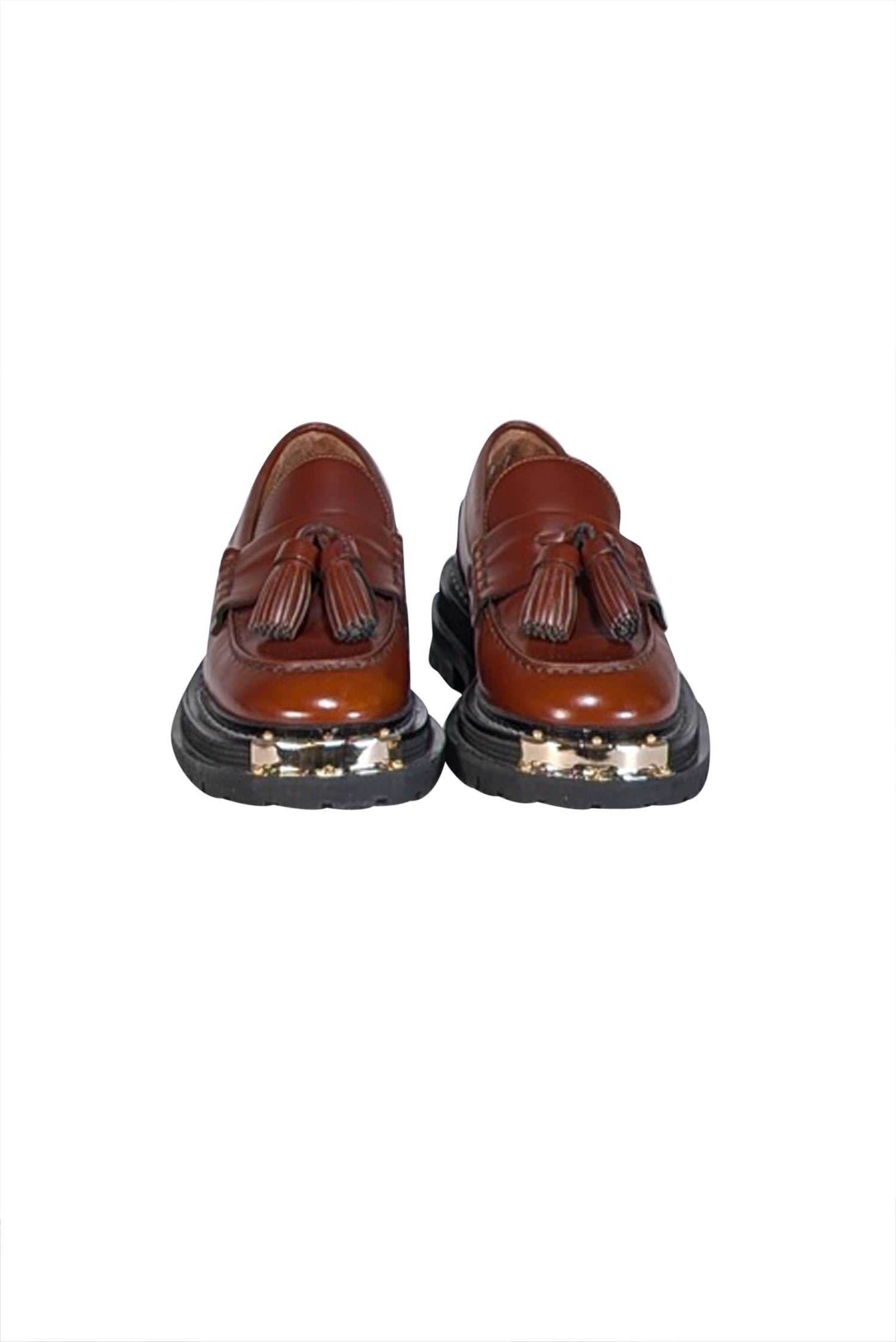 Sandro's Stunning Brown Leather Platform Loafers - Size 7